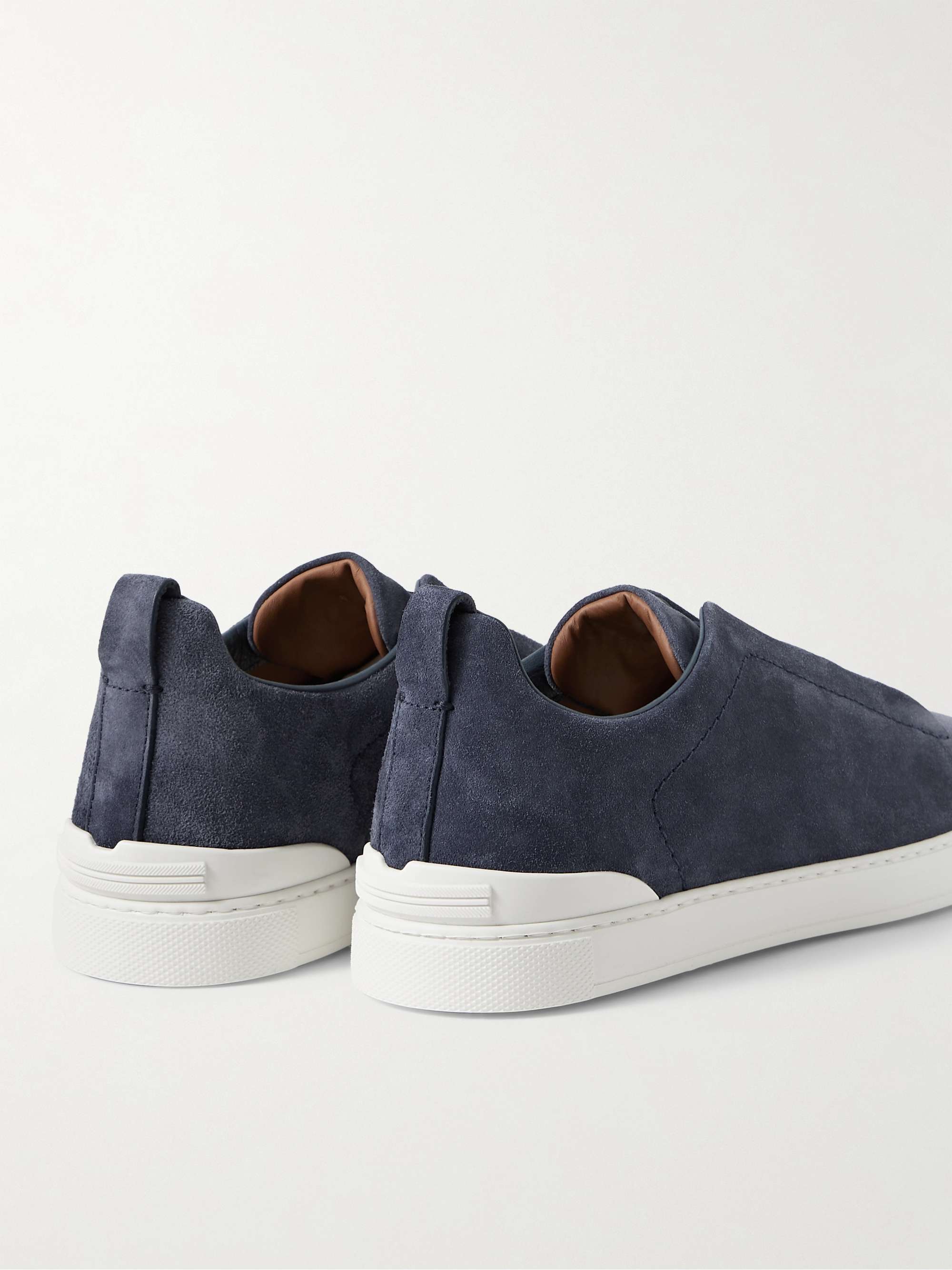ZEGNA Triple Stitch Suede Sneakers