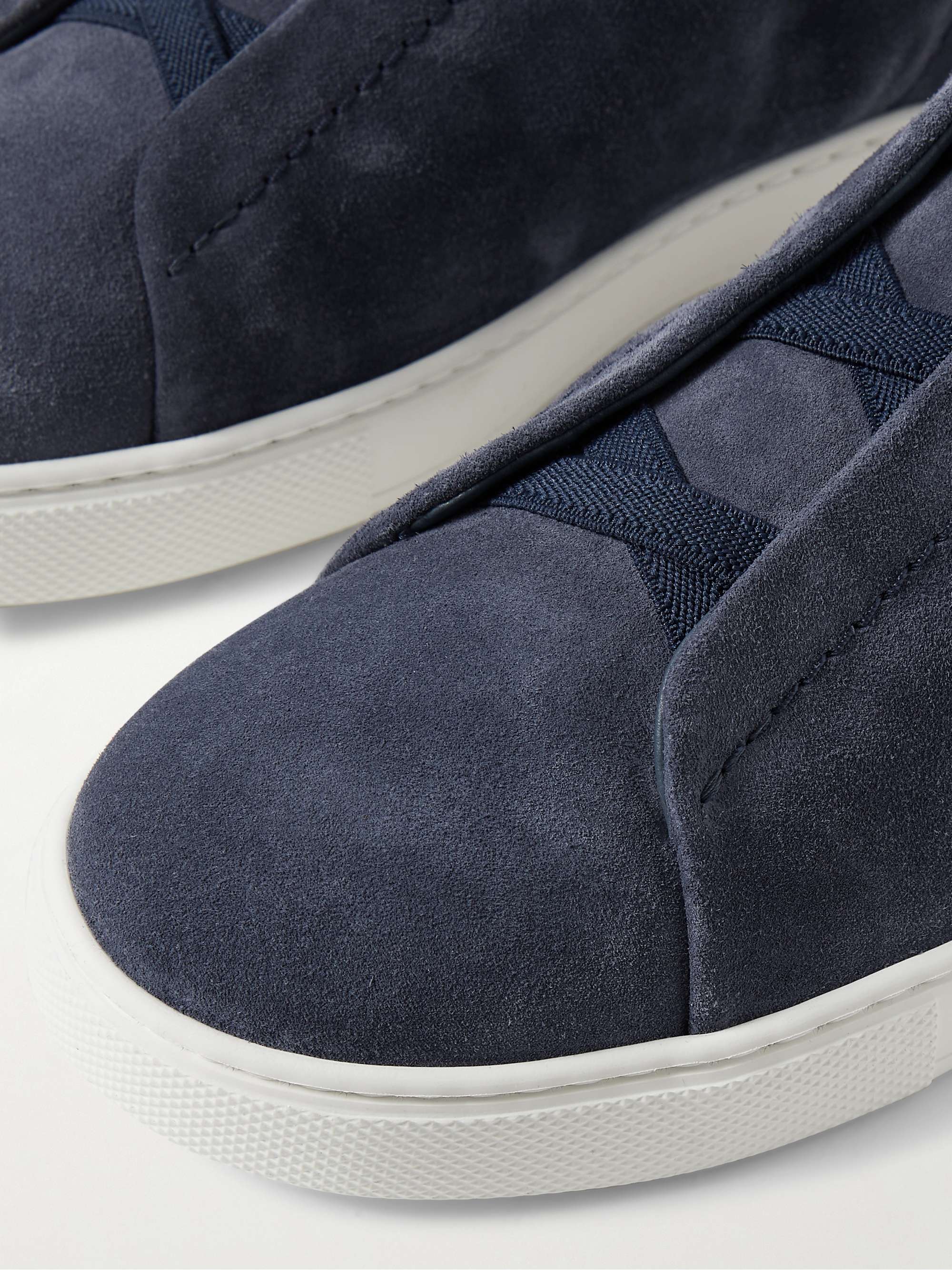 ZEGNA Triple Stitch Suede Sneakers
