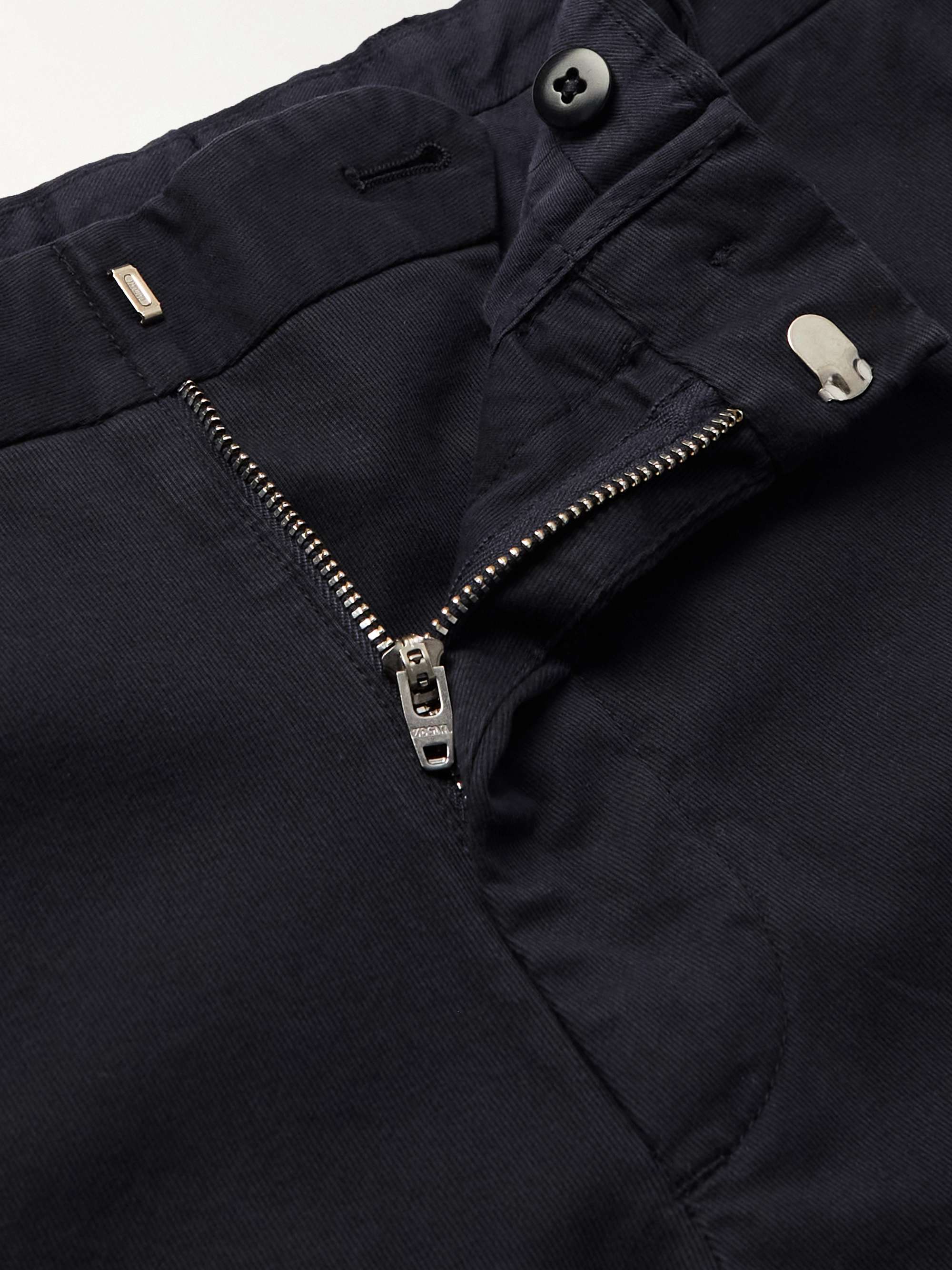 ZEGNA Slim-Fit Stretch-Cotton Twill Trousers
