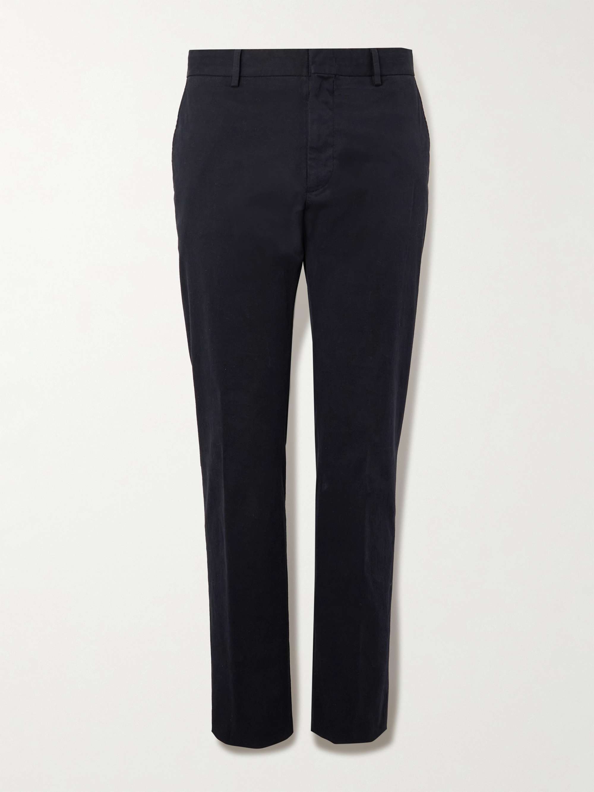 ZEGNA Slim-Fit Stretch-Cotton Twill Trousers for Men