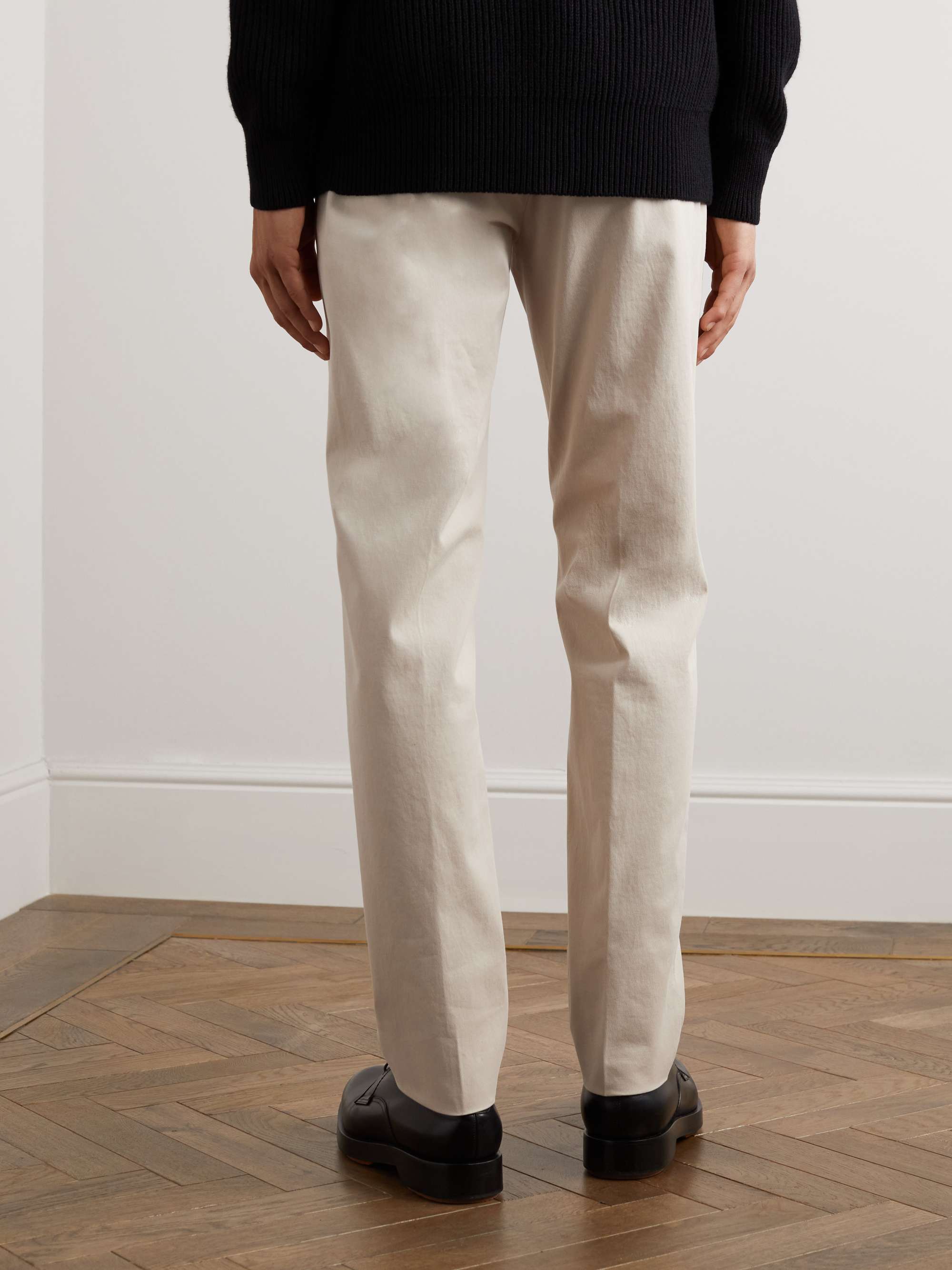 ZEGNA Slim-Fit Stretch-Cotton Twill Trousers