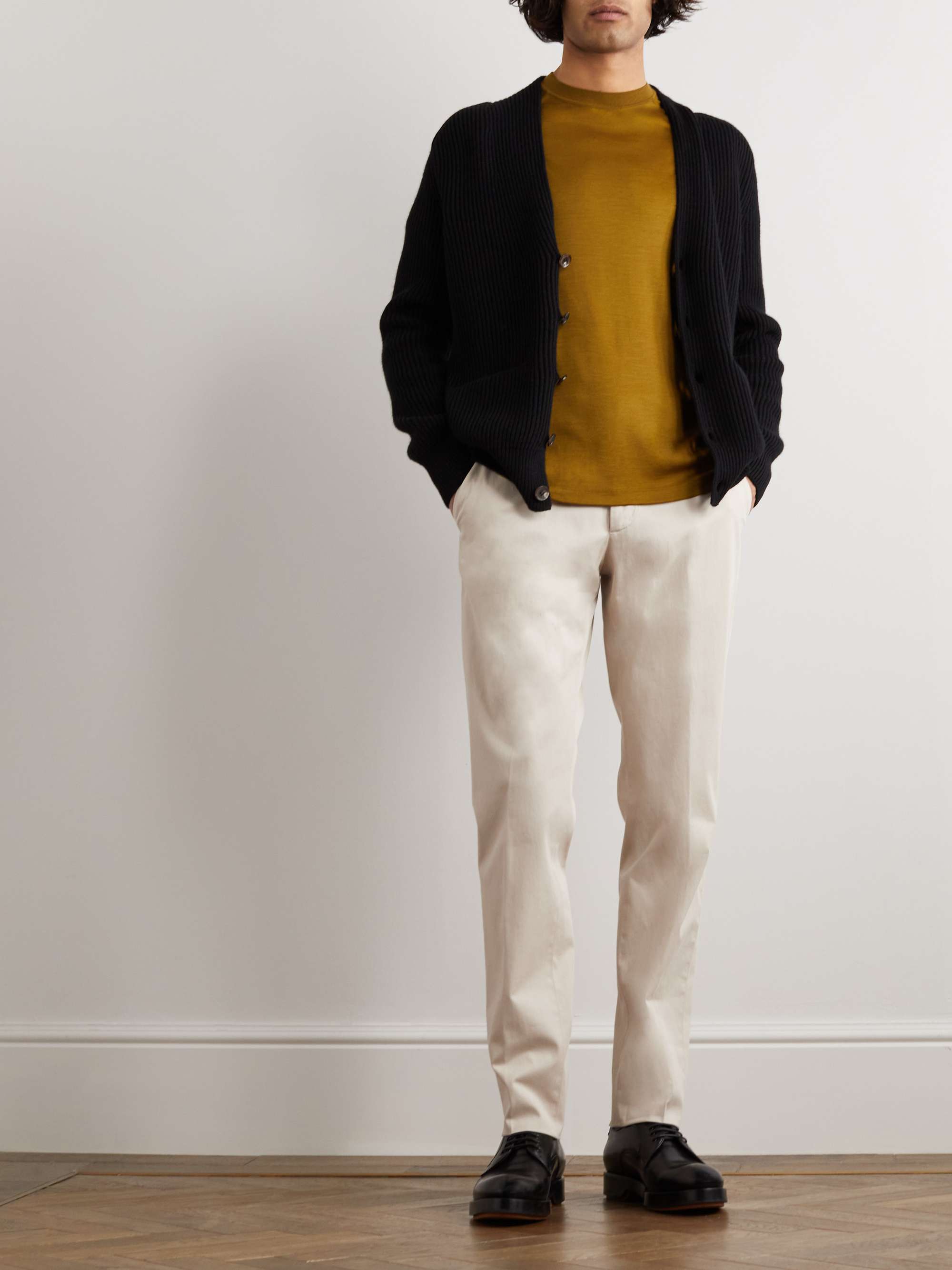 ZEGNA Slim-Fit Stretch-Cotton Twill Trousers