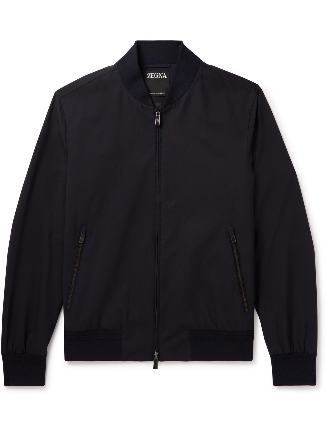 Wool-Shell Bomber Jacket