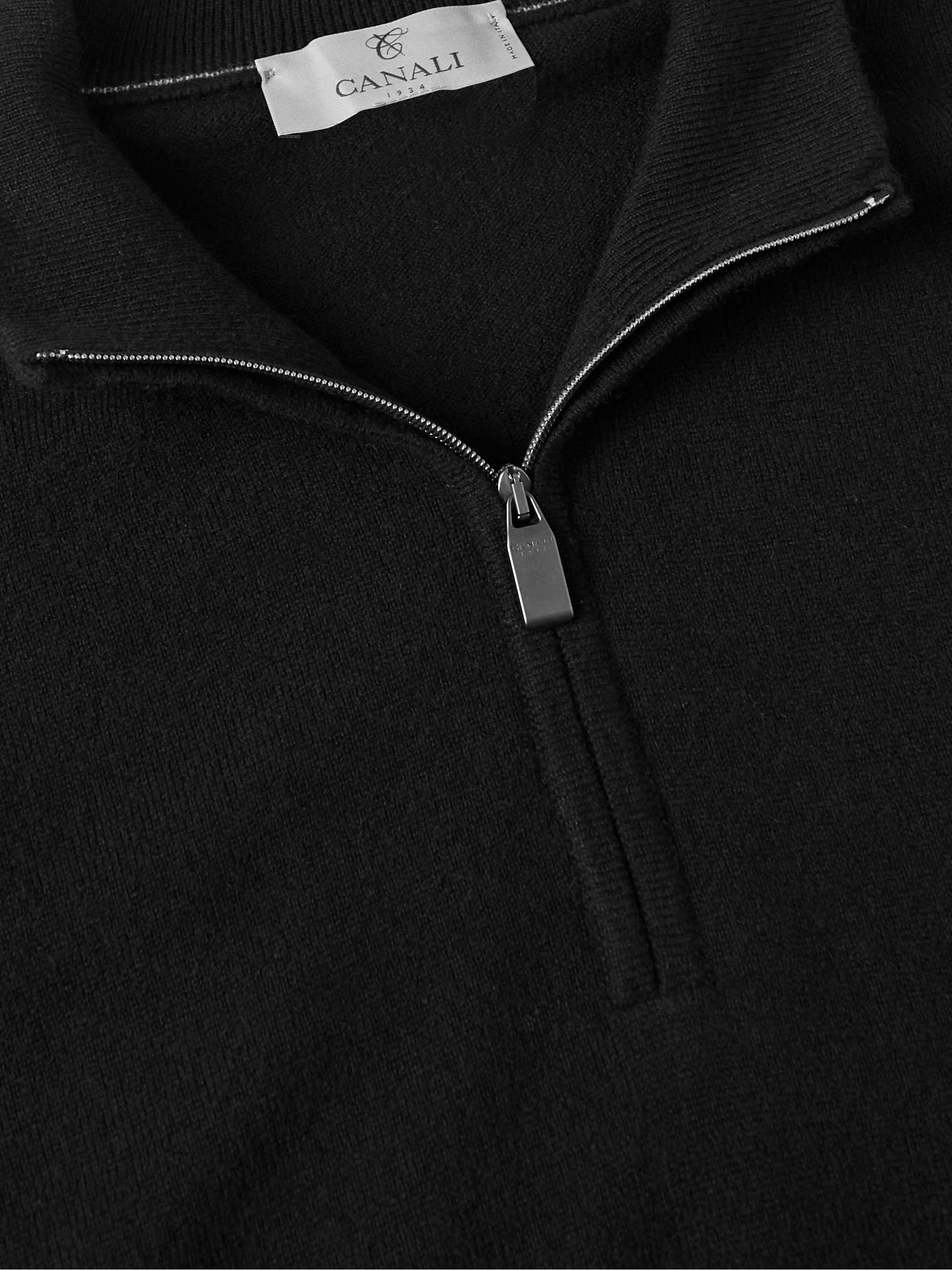 CANALI Slim-Fit Cashmere Half-Zip Sweater