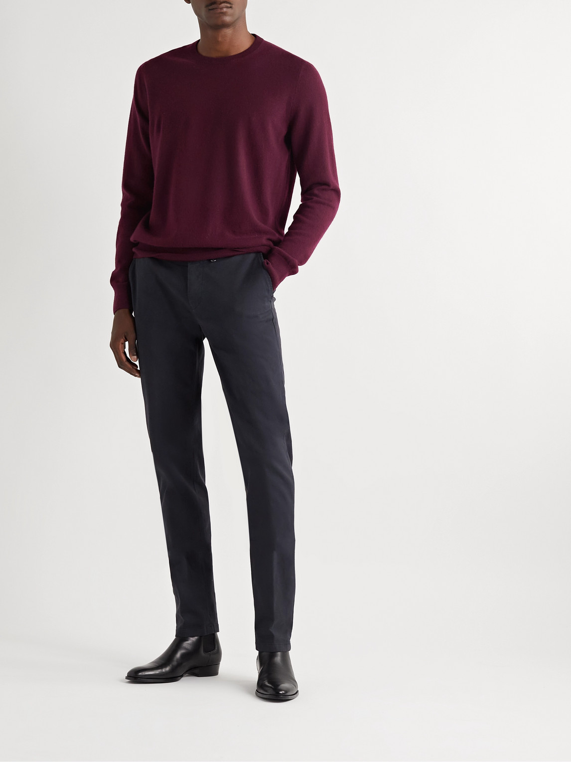Canali Cashmere Sweater In Burgundy | ModeSens