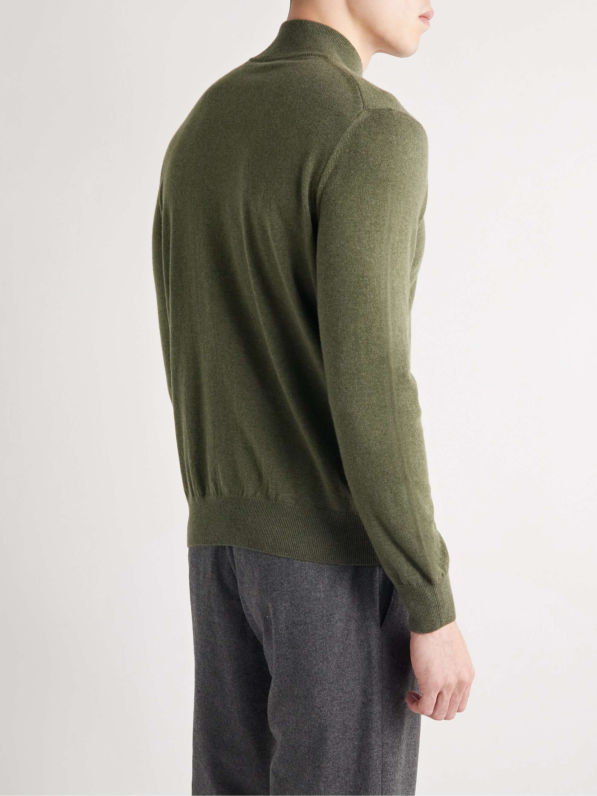 CANALI Slim-Fit Cashmere Half-Zip Sweater for Men | MR PORTER