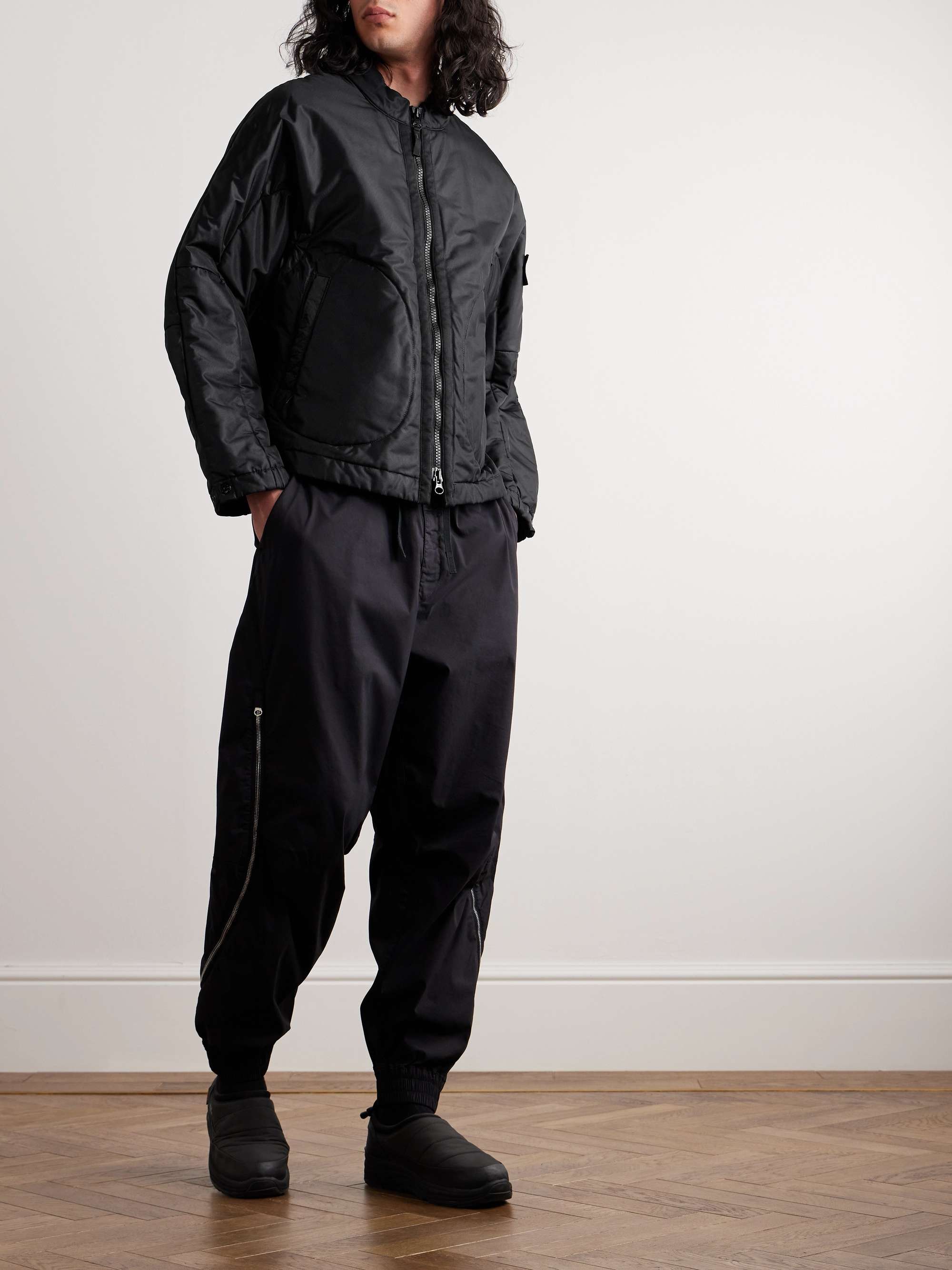 Classic Bomber Jacket in Cotton Twill Chino and Weatherproof Nylon