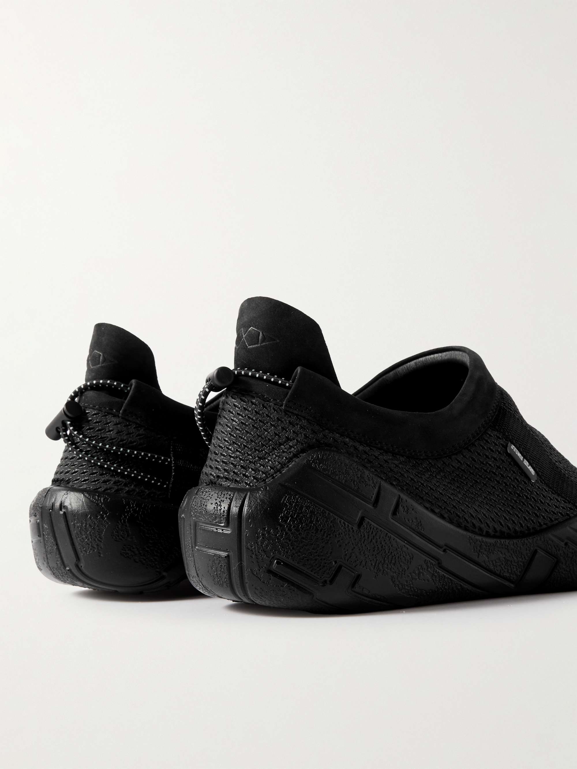 STONE ISLAND SHADOW PROJECT Shadow MOC Suede- and Webbing-Trimmed Mesh Slip-On Sneakers