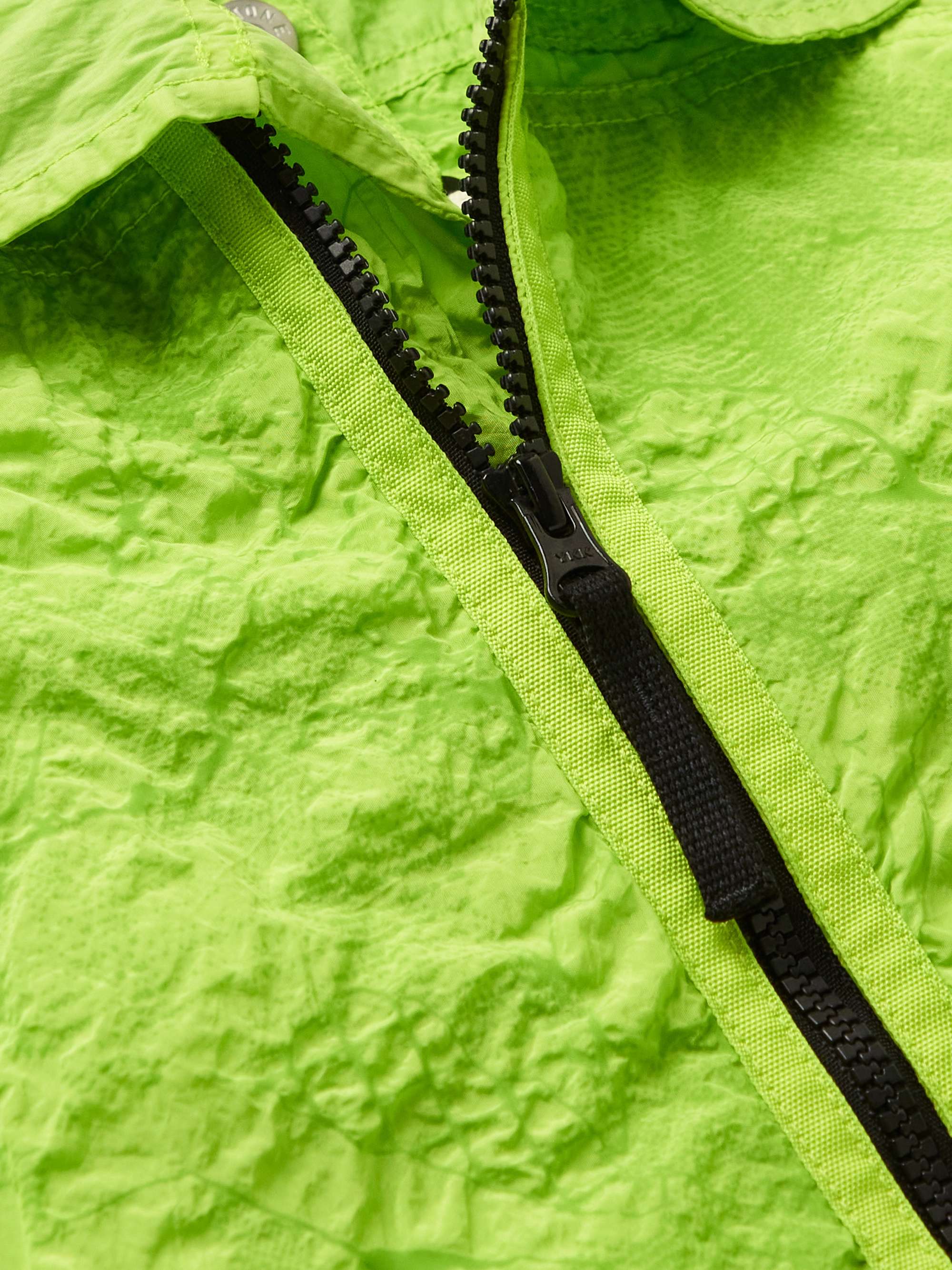 STONE ISLAND SHADOW PROJECT Logo-Appliquéd Crinkled Reps Nylon Hooded Jacket