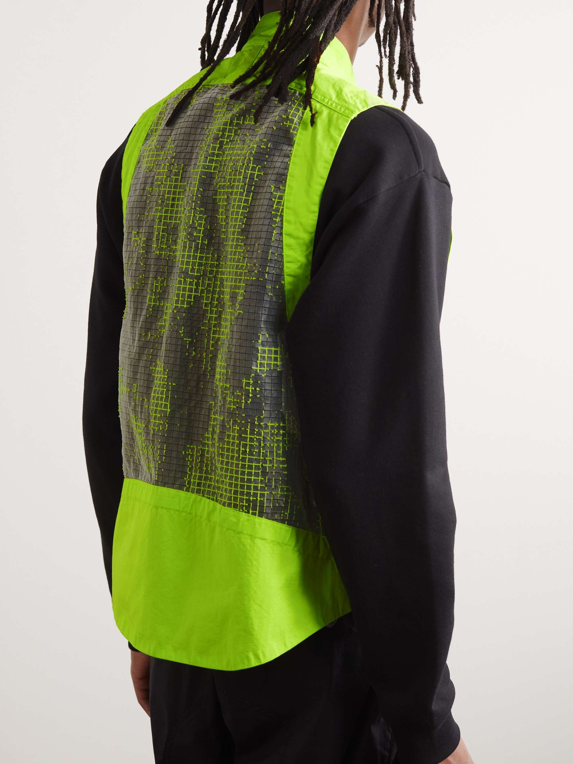 STONE ISLAND SHADOW PROJECT Gilet in twill di misto cotone con inserti in ripstop