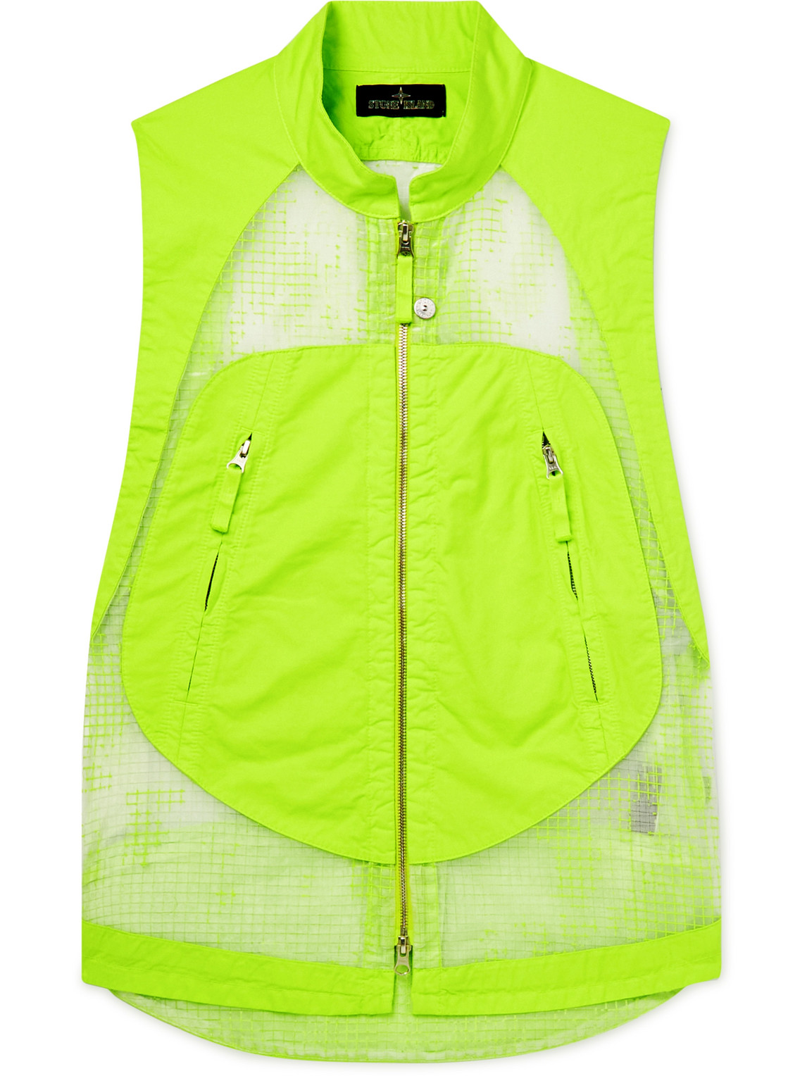 Ripstop-Panelled Cotton-Blend Twill Gilet