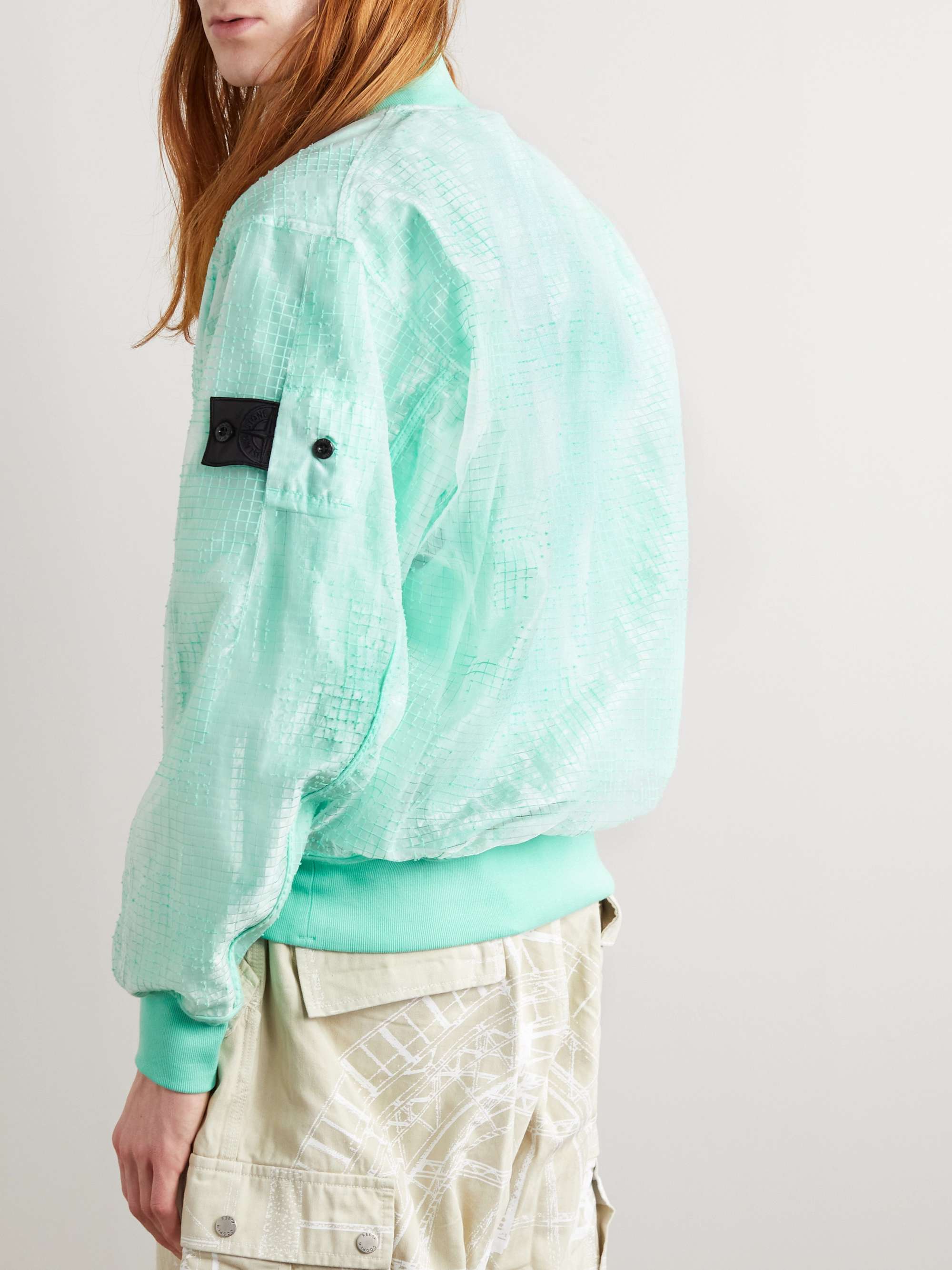 STONE ISLAND SHADOW PROJECT Logo-Appliquéd Cotton-Blend Ripstop Bomber Jacket