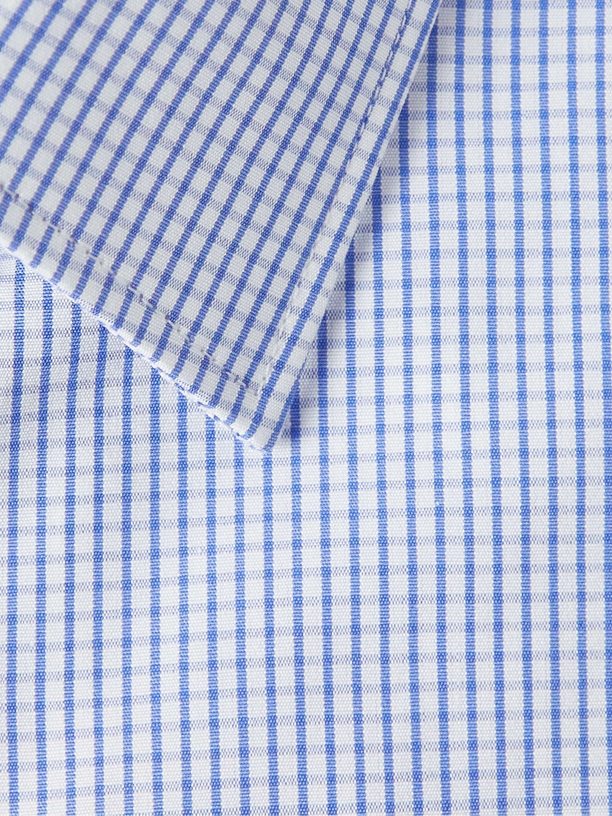 CANALI Slim-Fit Checked Cotton-Poplin Shirt