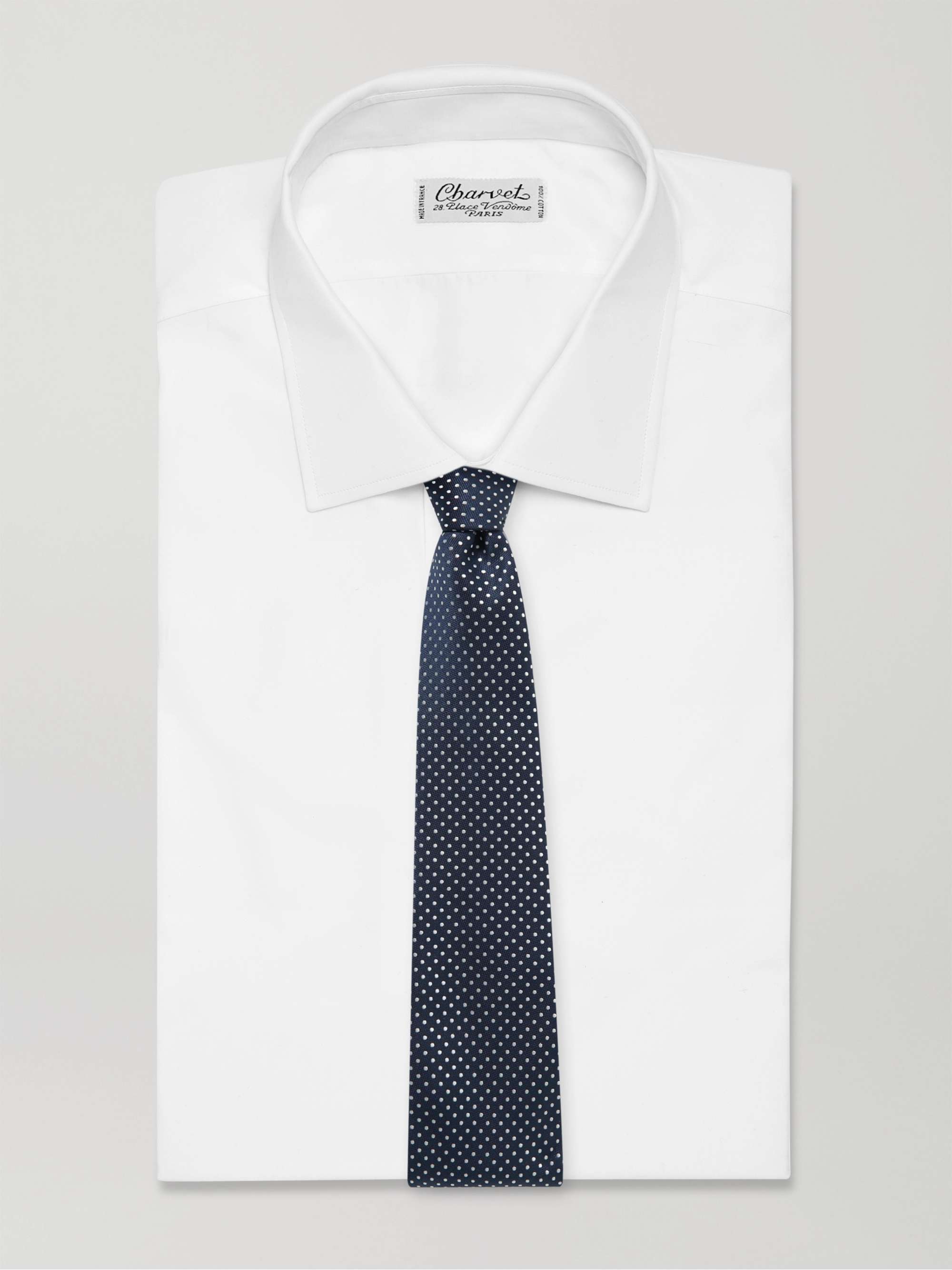 CANALI 7cm Polka Dot Silk-Jacquard Tie