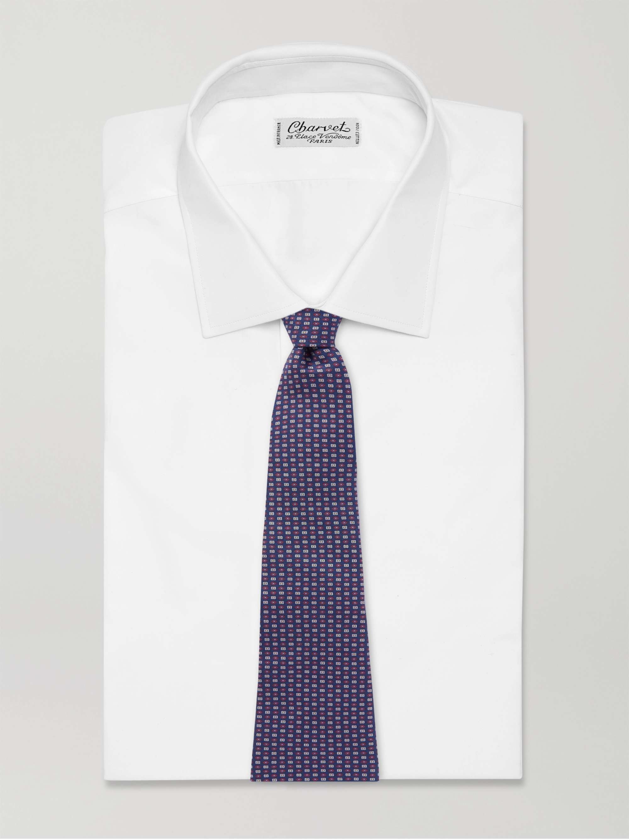 CANALI 7cm Printed Silk Tie