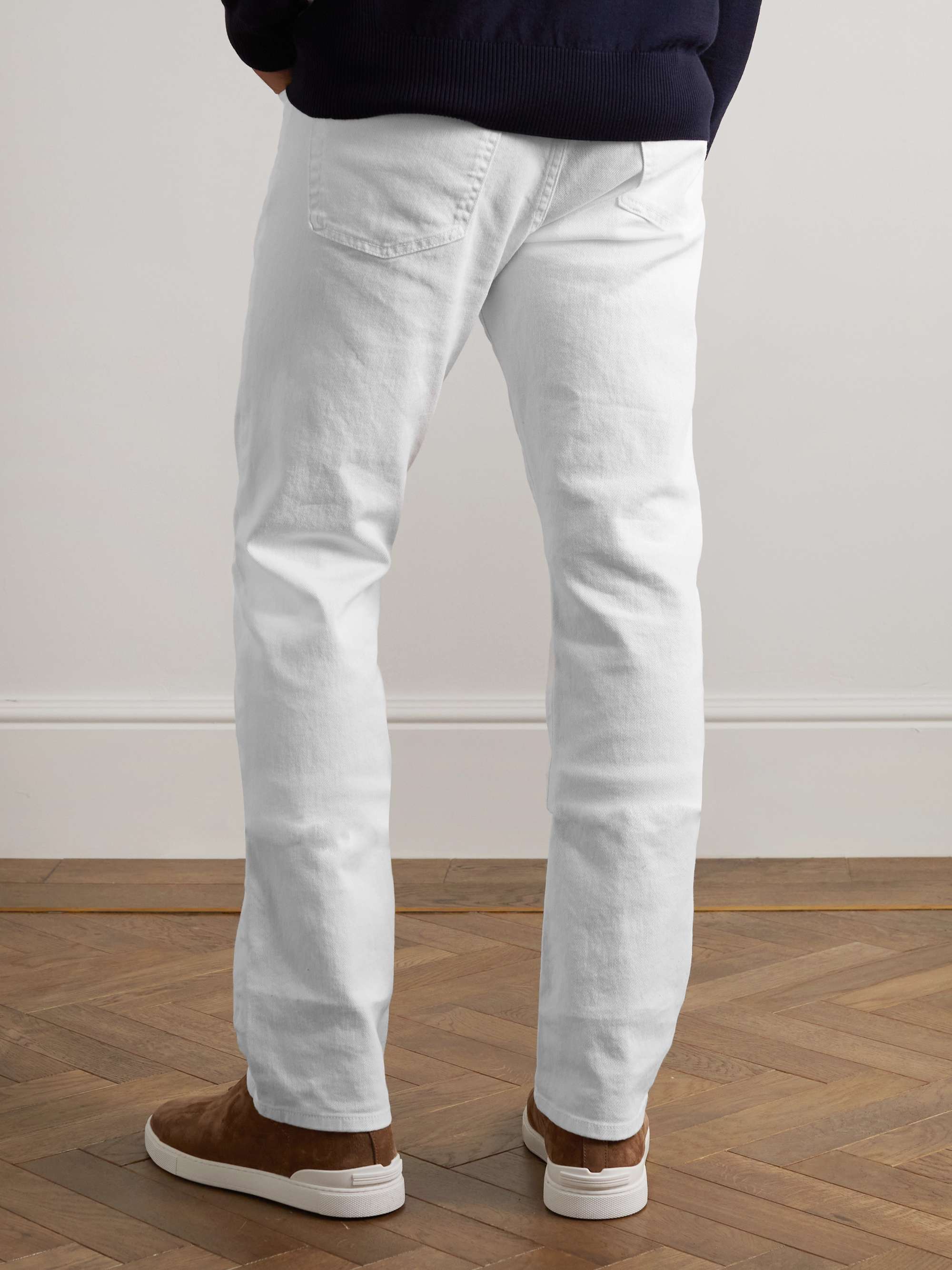 CANALI Straight-Leg Stretch-Cotton Twill Trousers
