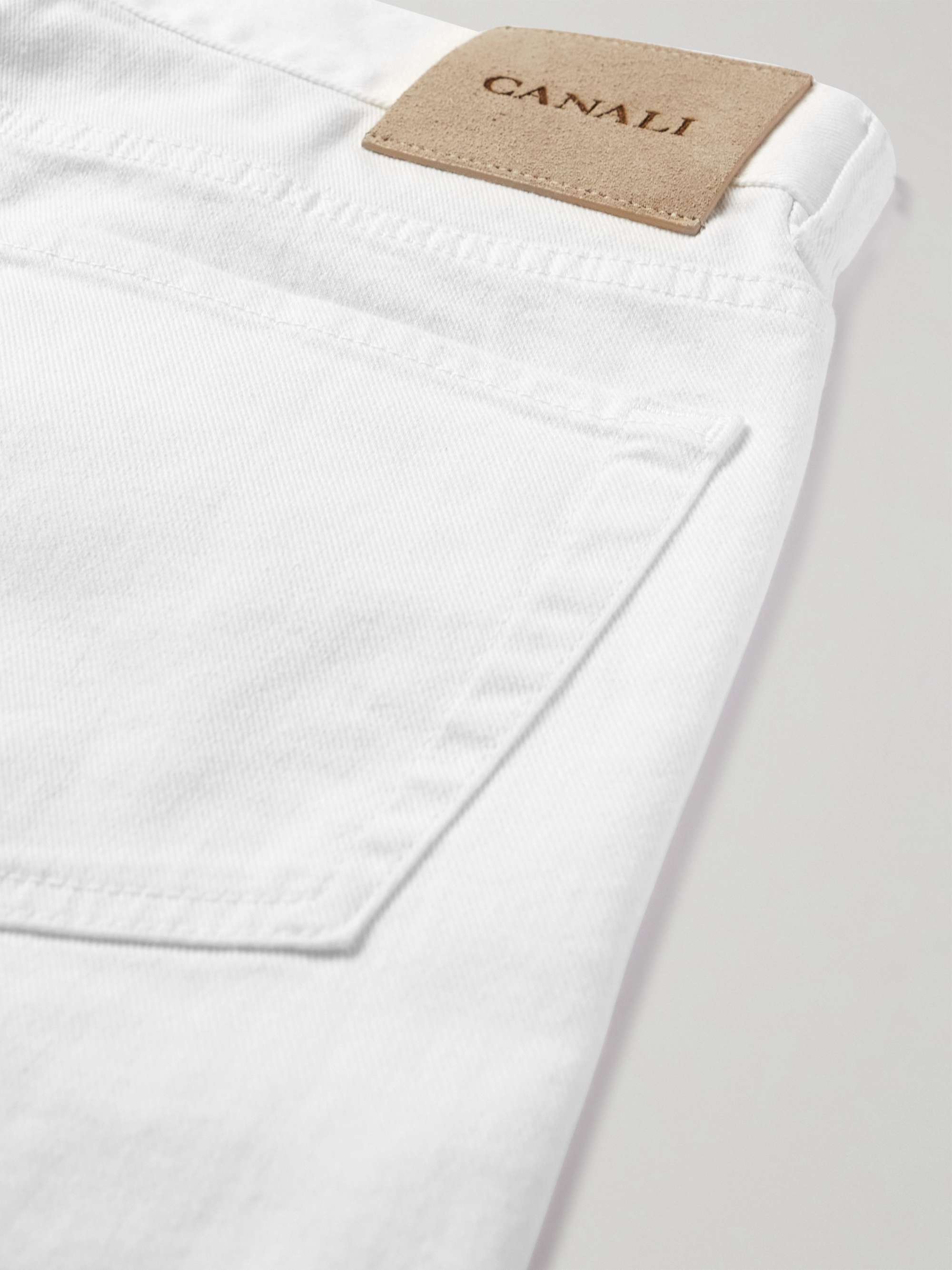 CANALI Straight-Leg Stretch-Cotton Twill Trousers