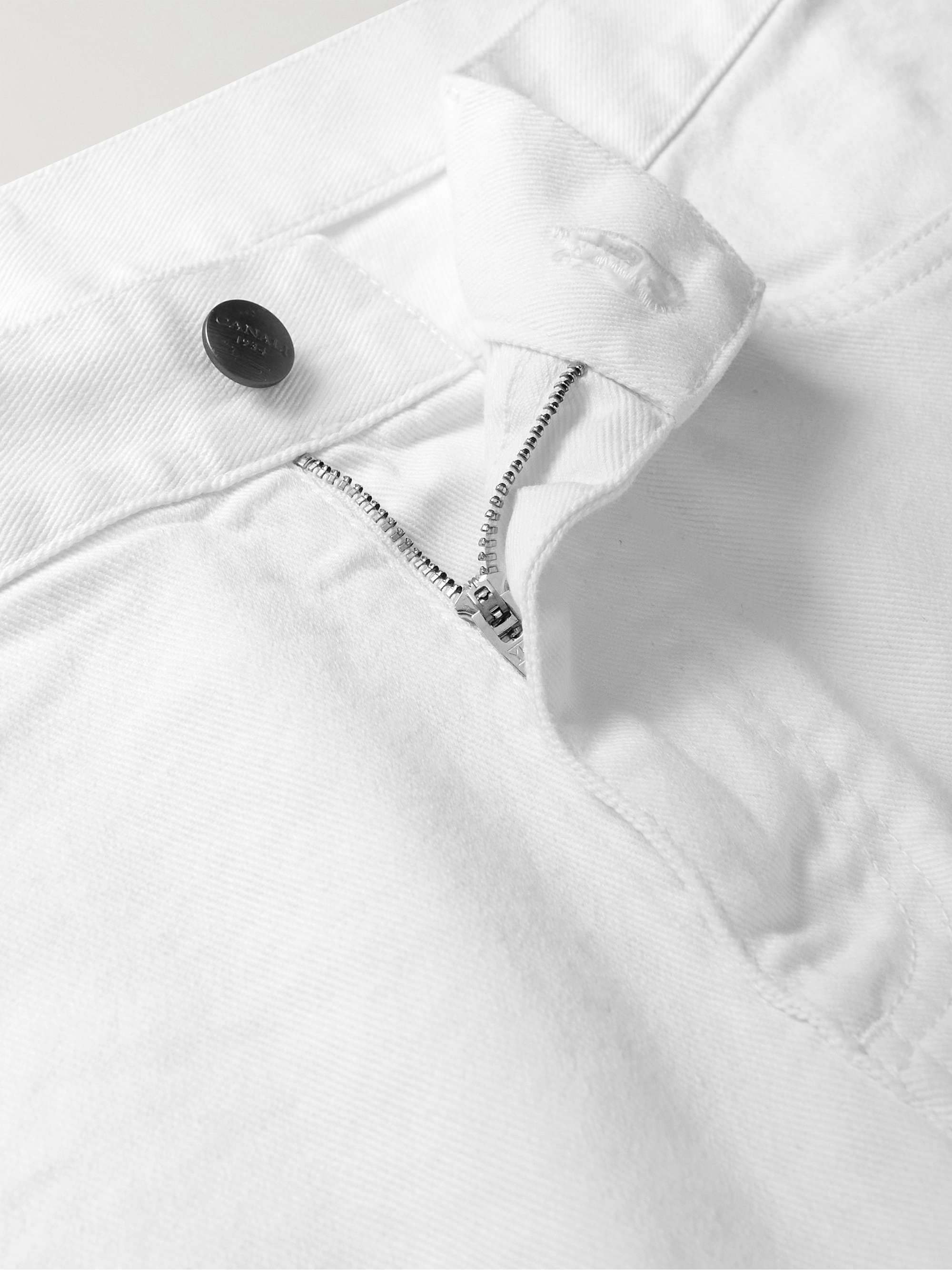 CANALI Straight-Leg Stretch-Cotton Twill Trousers