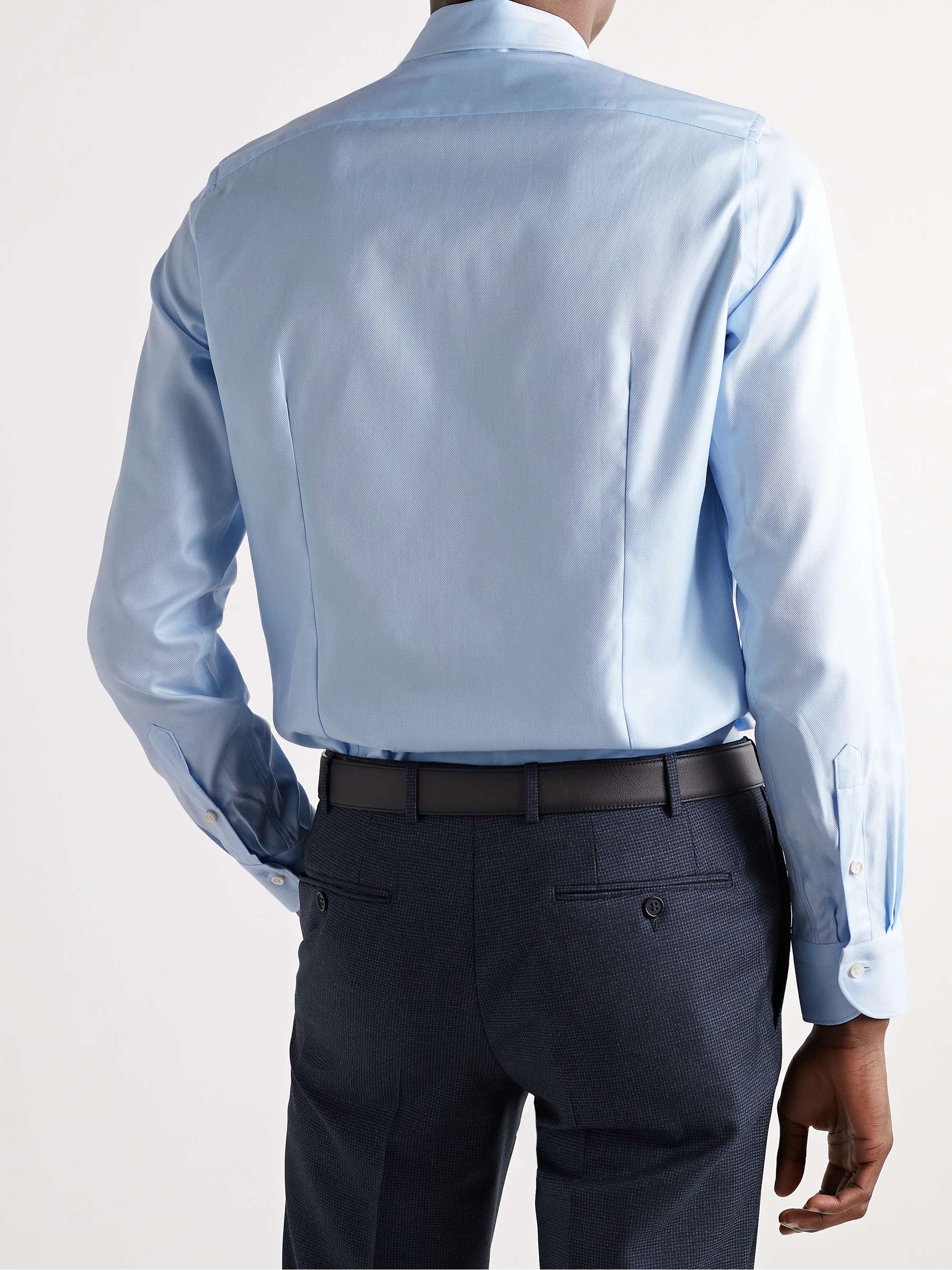 CANALI Striped Cotton-Twill Shirt