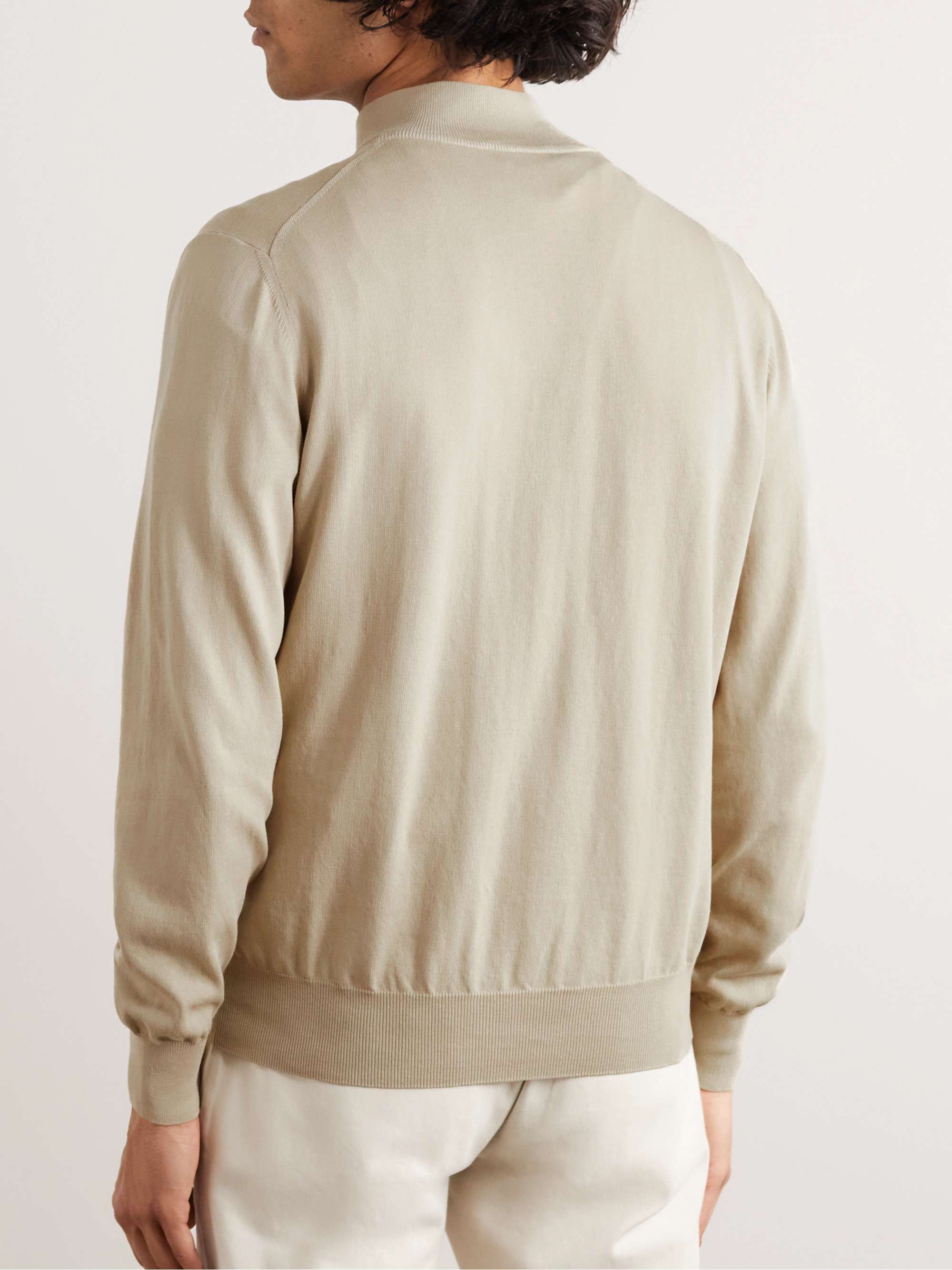 CANALI Slim-Fit Cotton Half-Zip Sweater