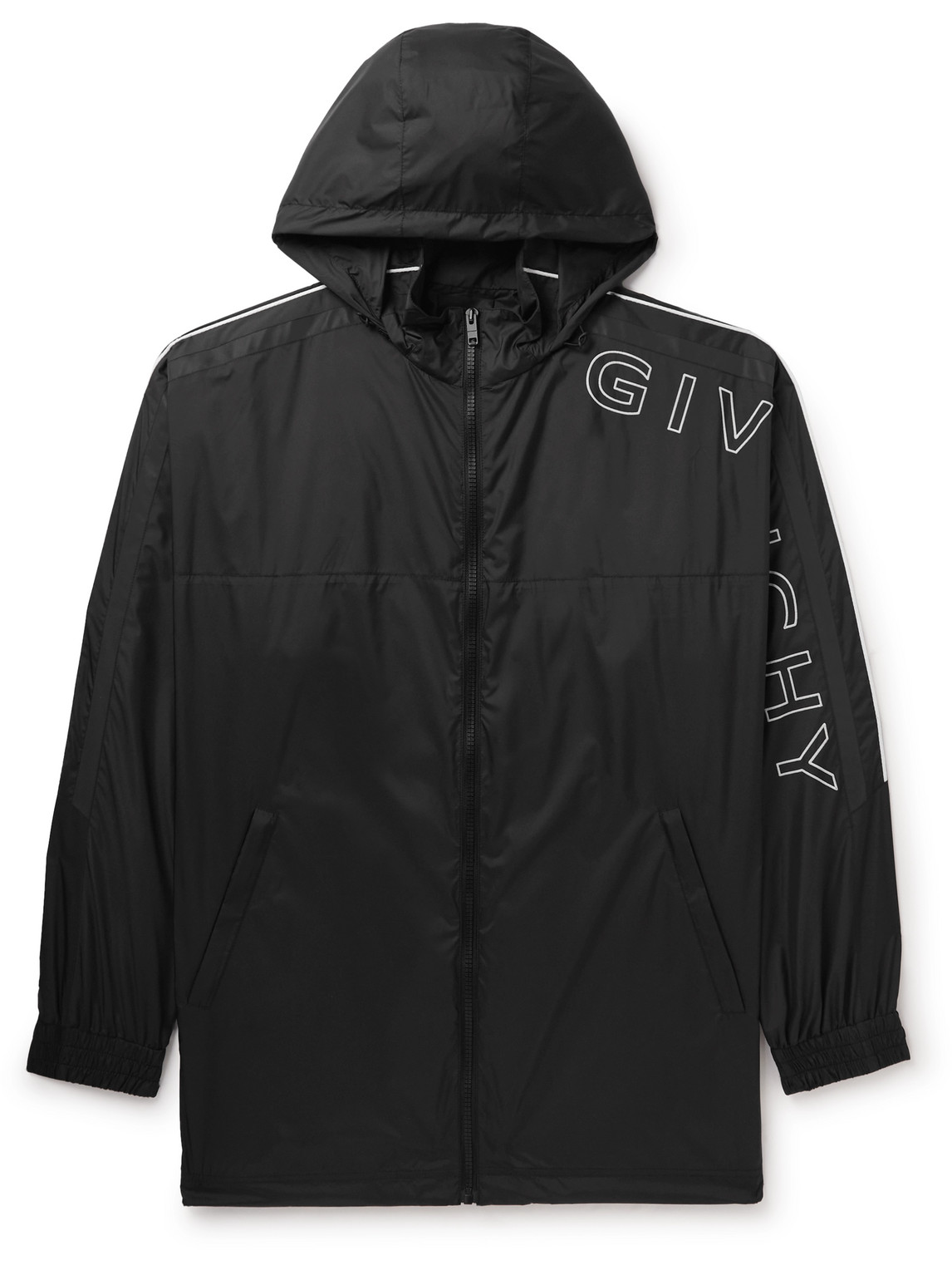 Givenchy Logo Embroidered Track Jacket In Black