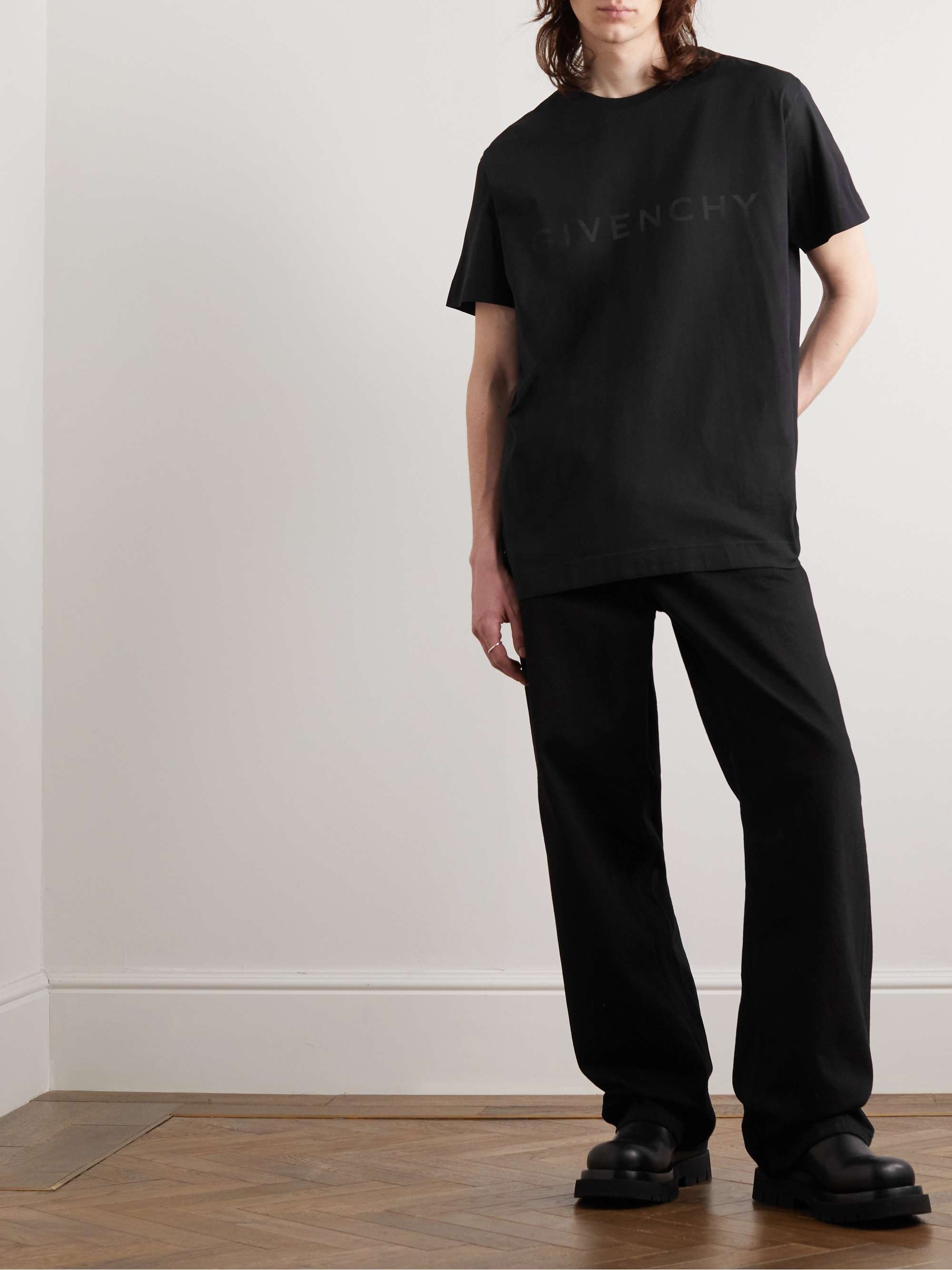 GIVENCHY Logo-Print Cotton-Jersey T-Shirt for Men | MR PORTER