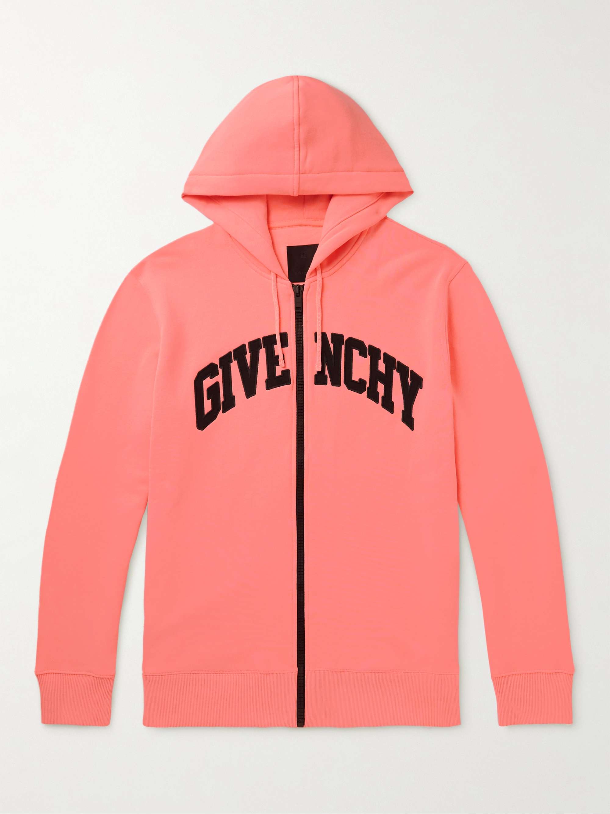 GIVENCHY Logo-Embroidered Cotton-Jersey Zip-Up Hoodie | MR PORTER