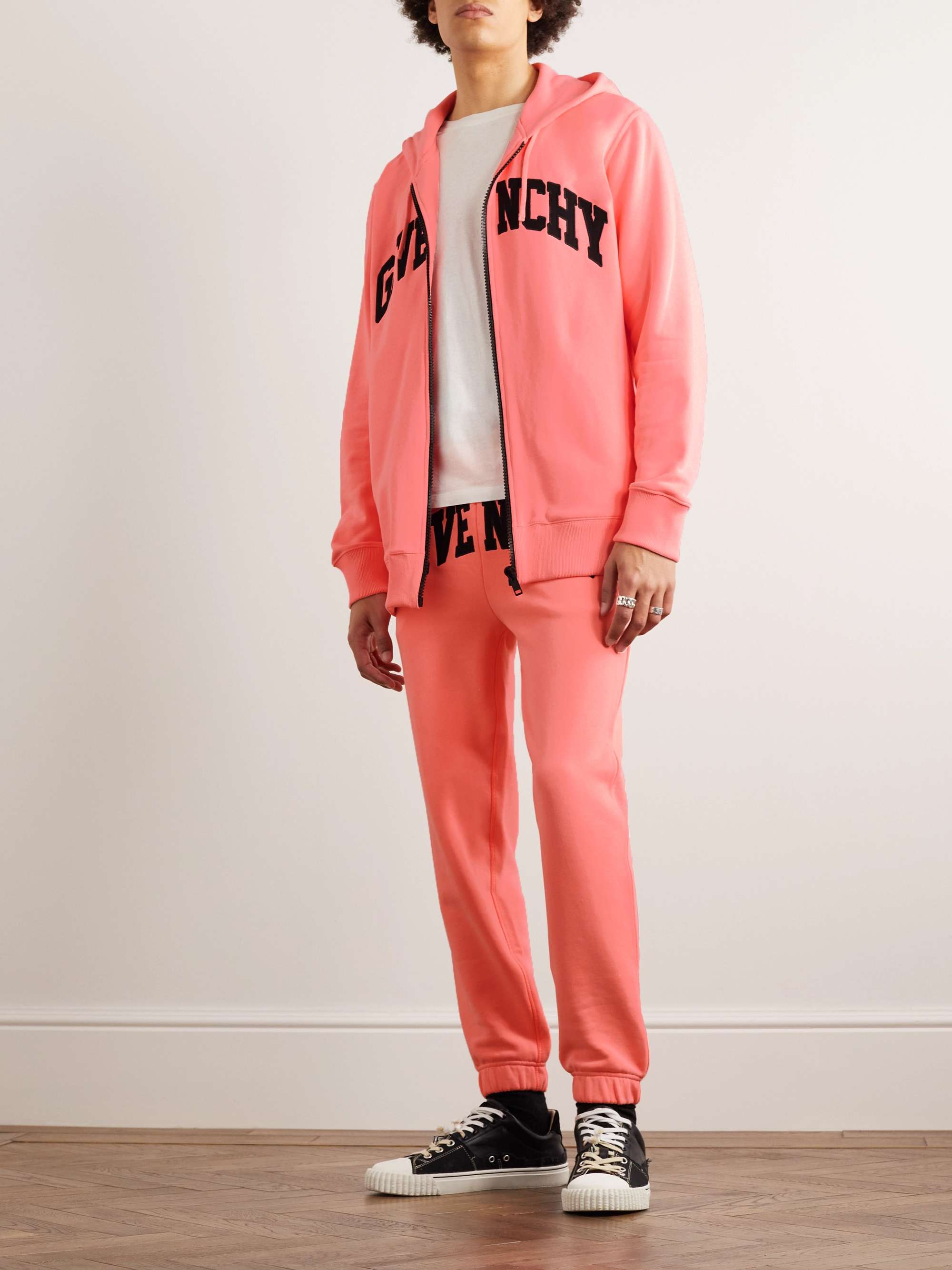 GIVENCHY Logo-Embroidered Cotton-Jersey Zip-Up Hoodie | MR PORTER