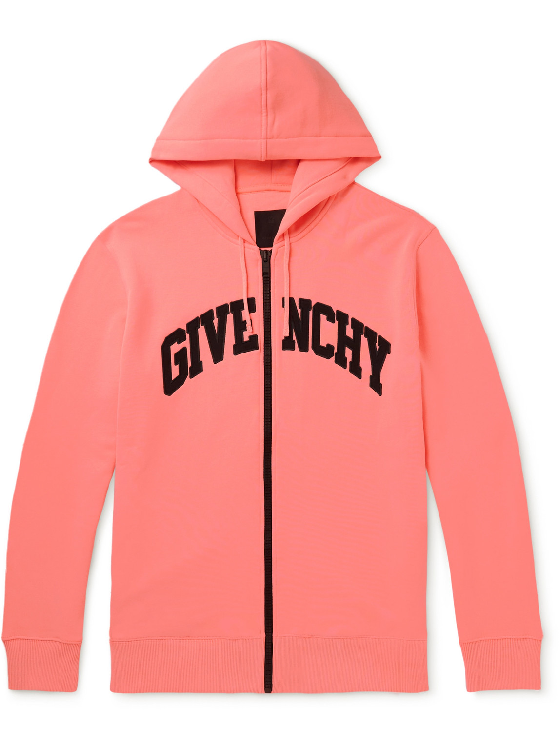 Givenchy - Logo-Embroidered Cotton-Jersey Zip-Up Hoodie - Men - Pink - S