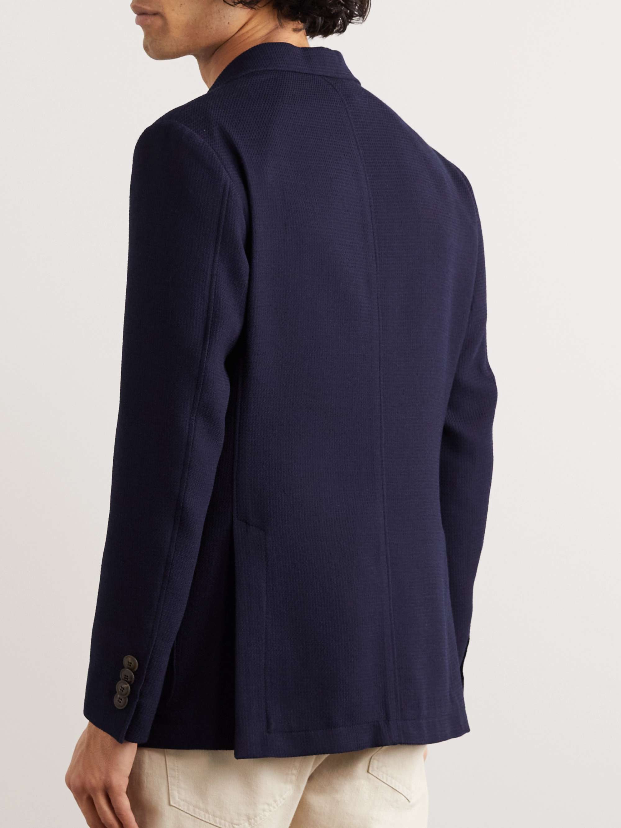 CANALI SlimFit Unstructured WaffleKnit Blazer for Men MR PORTER