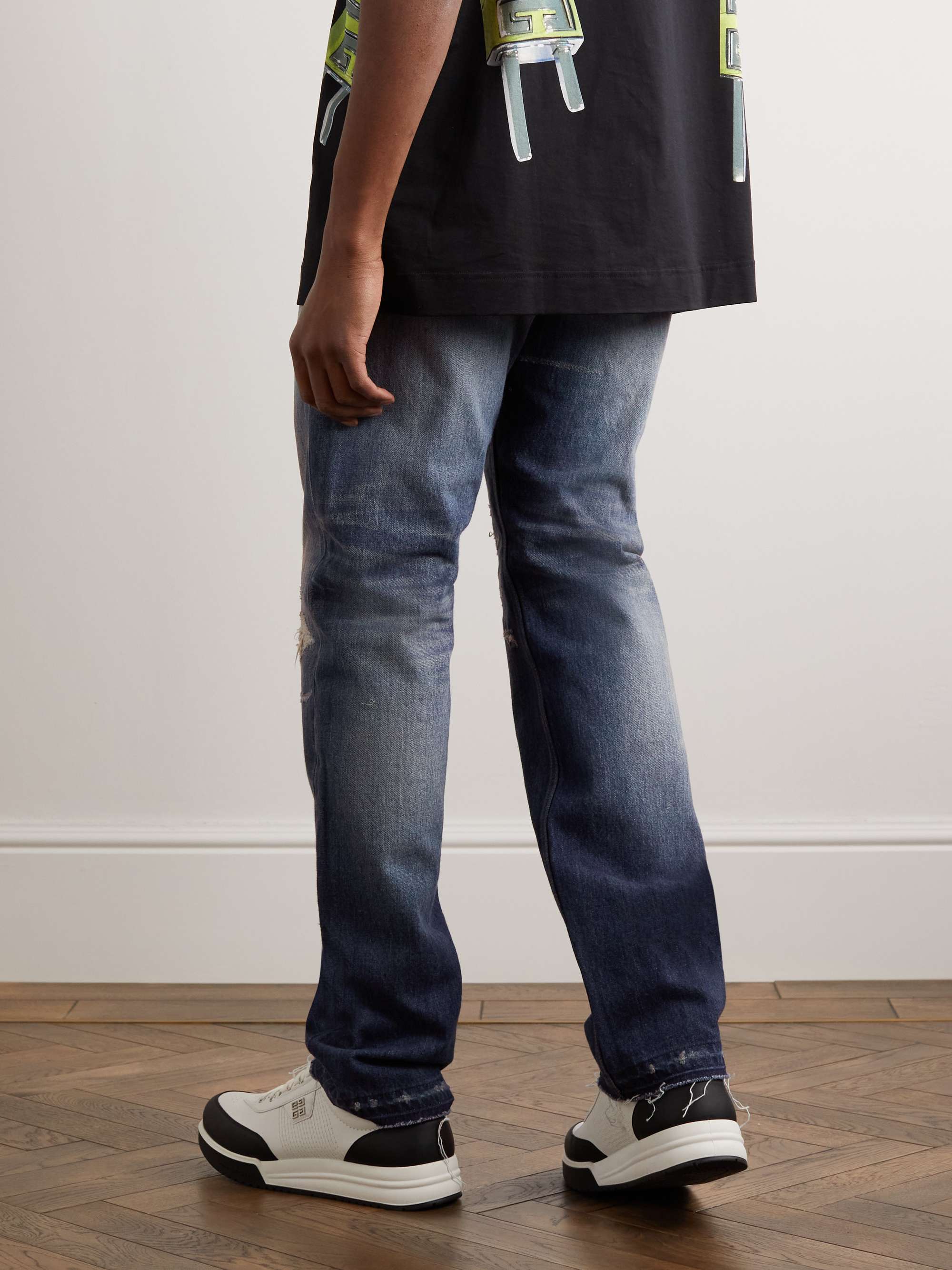 GIVENCHY Straight-Leg Distressed Jeans