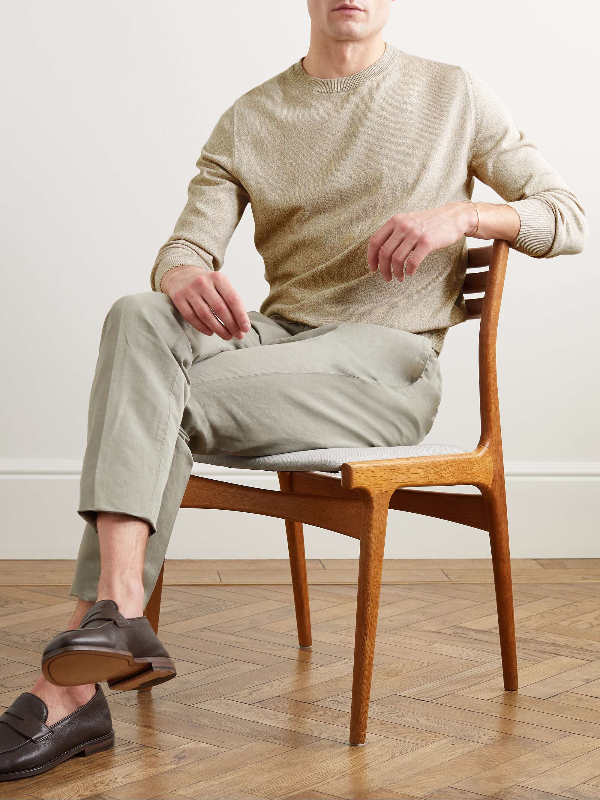 CANALI Mélange Cotton Sweater for Men | MR PORTER