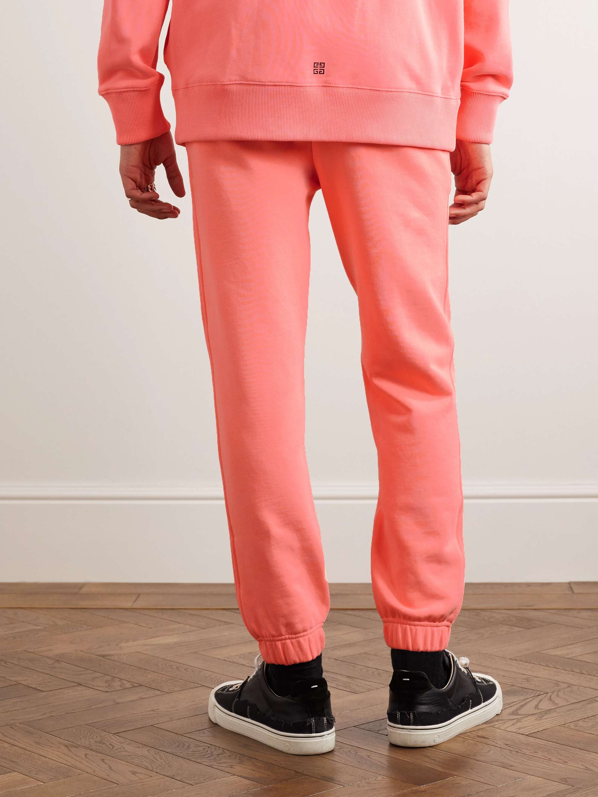 GIVENCHY Tapered Logo-Embroidered Cotton-Jersey Sweatpants