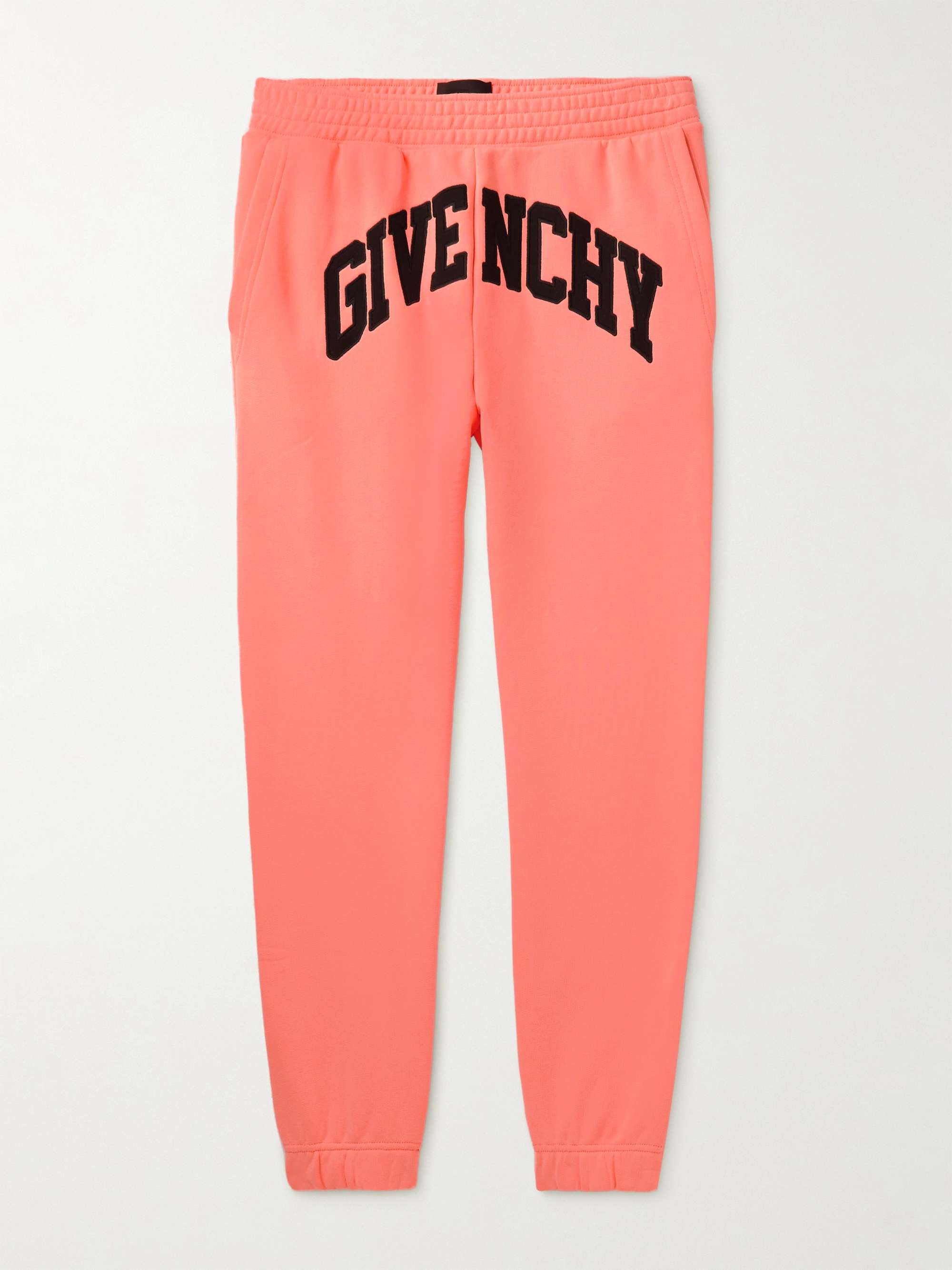 GIVENCHY Tapered Logo-Embroidered Cotton-Jersey Sweatpants for Men