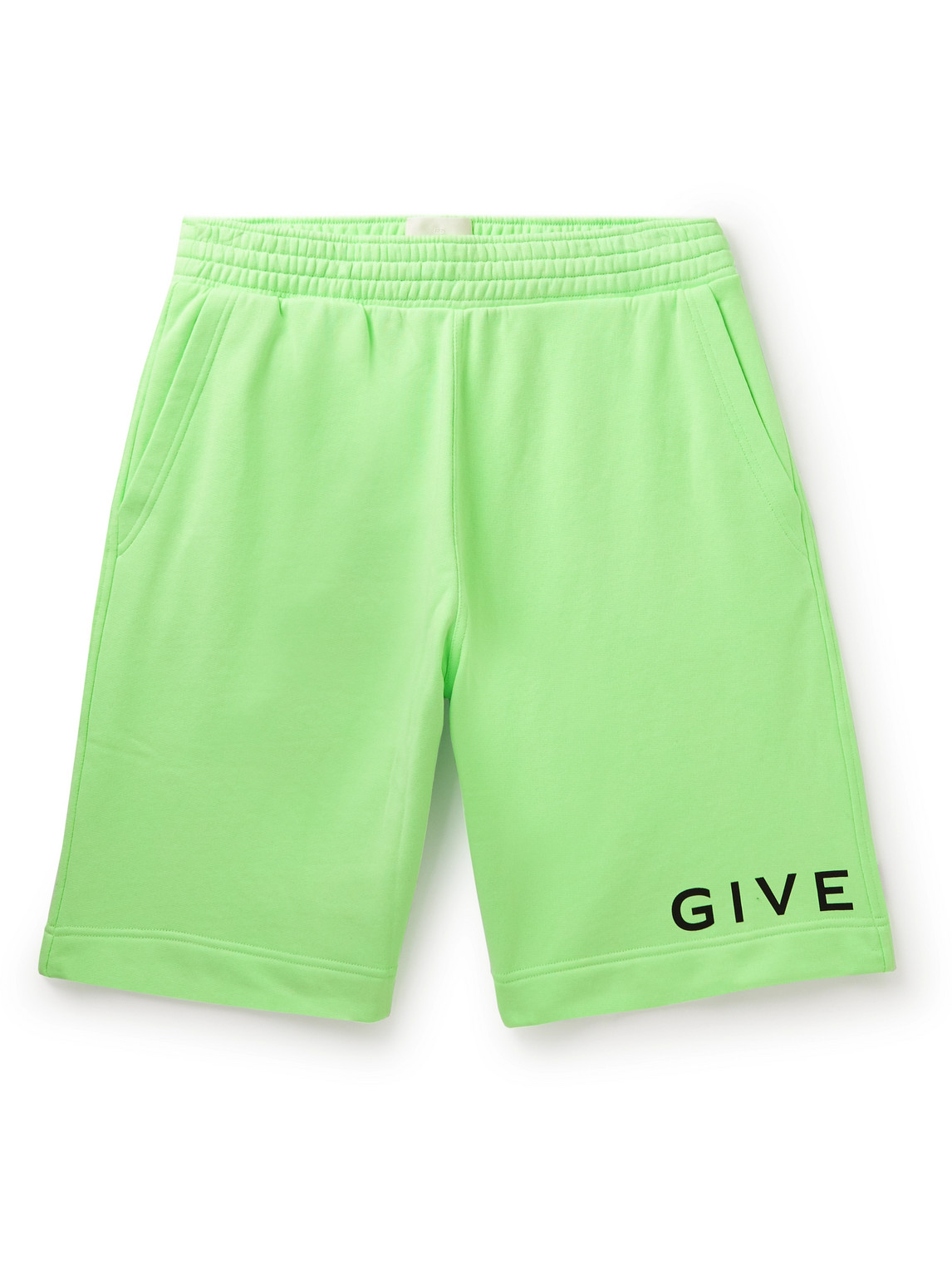 Givenchy - Wide-Leg Logo-Print Cotton-Jersey Shorts - Men - Green - XS