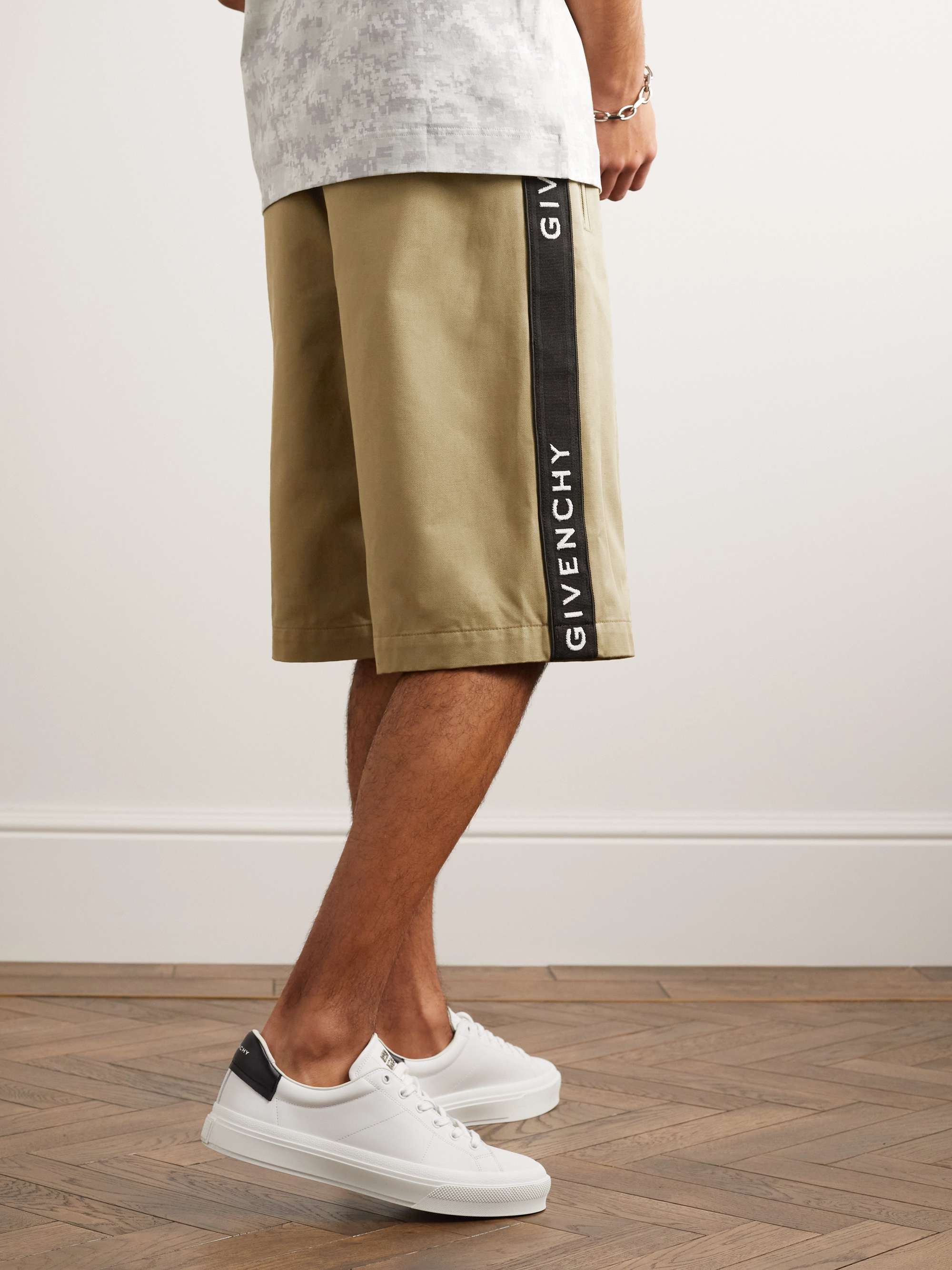 GIVENCHY StraightLeg LogoAppliquéd CottonCanvas Shorts for Men MR PORTER
