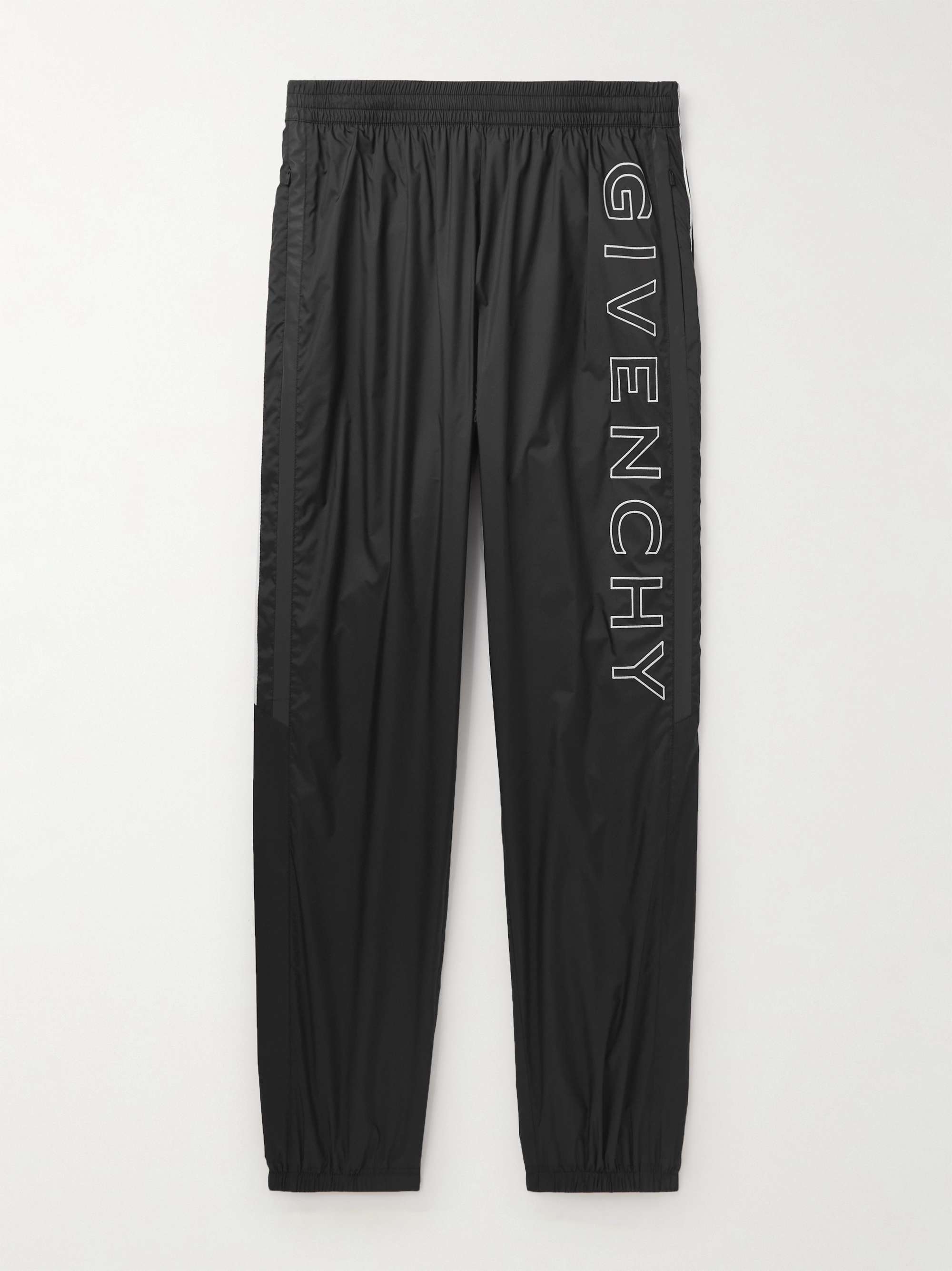 Tapered Logo-Print Shell Track Pants