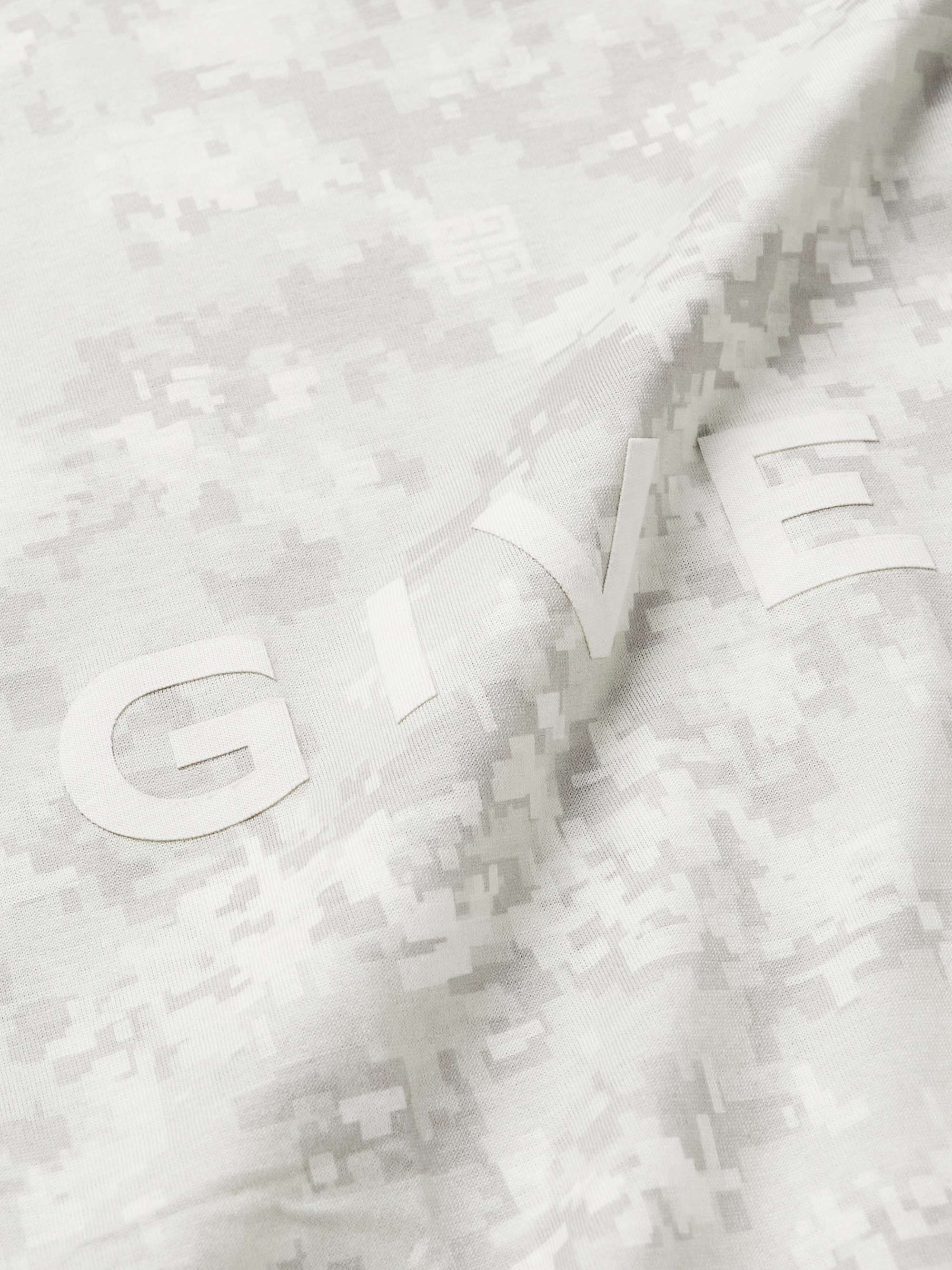GIVENCHY Camouflage Logo-Print Cotton-Jersey T-Shirt