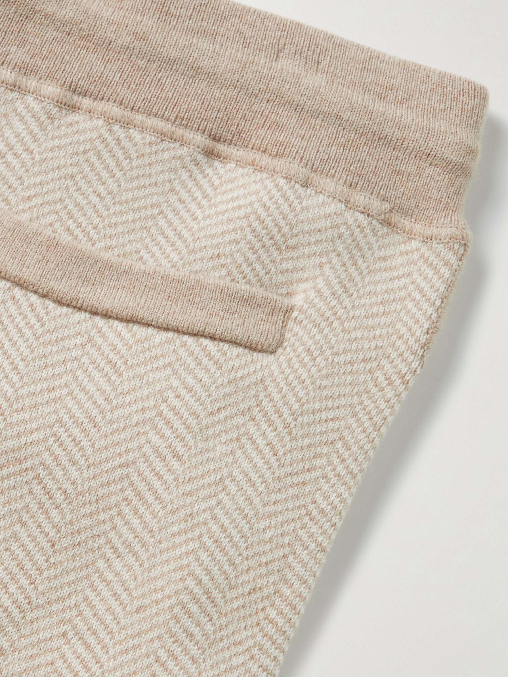 THEORY Alcos Tapered Herringbone Wool-Blend Sweatpants