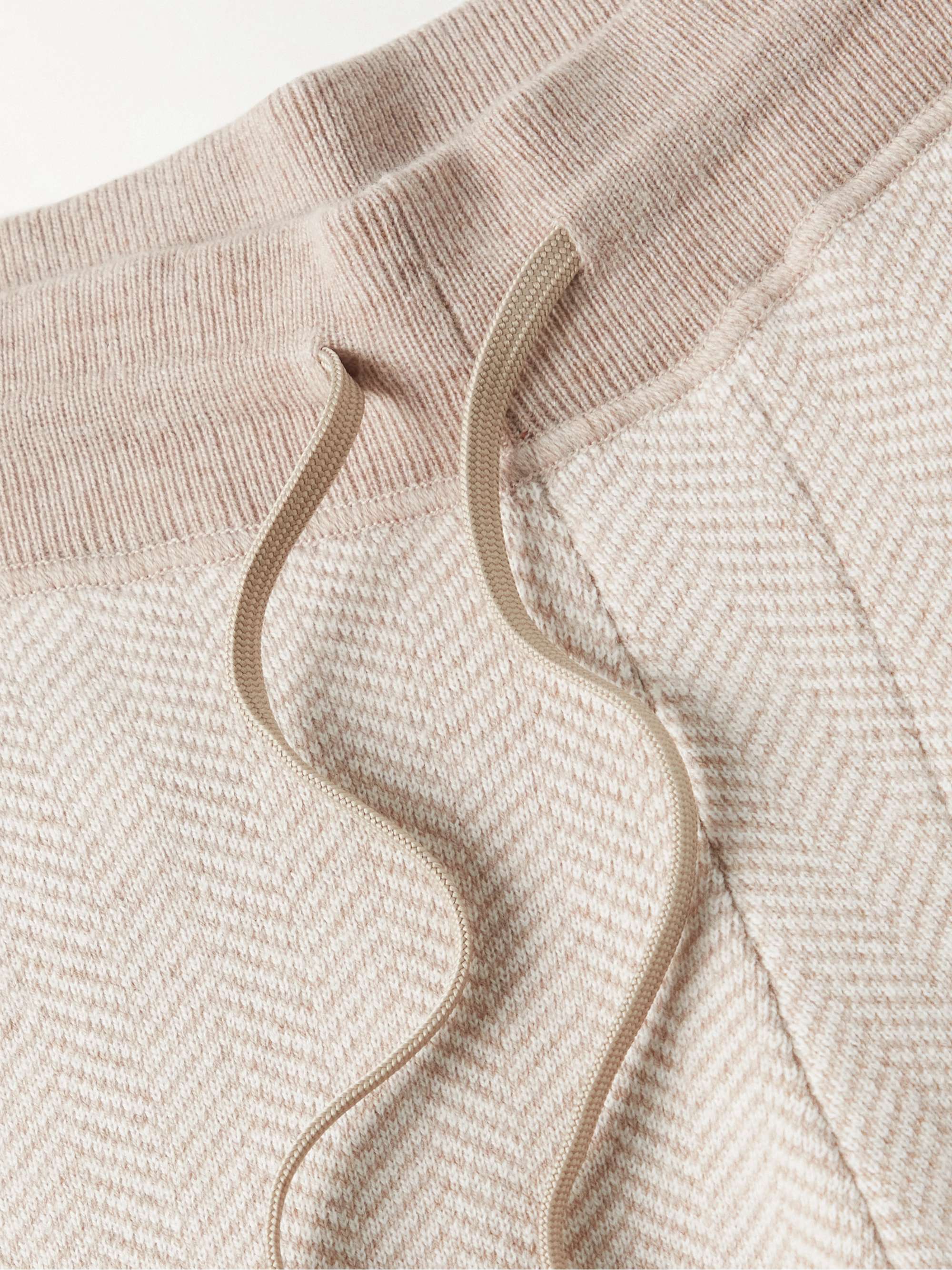 THEORY Alcos Tapered Herringbone Wool-Blend Sweatpants