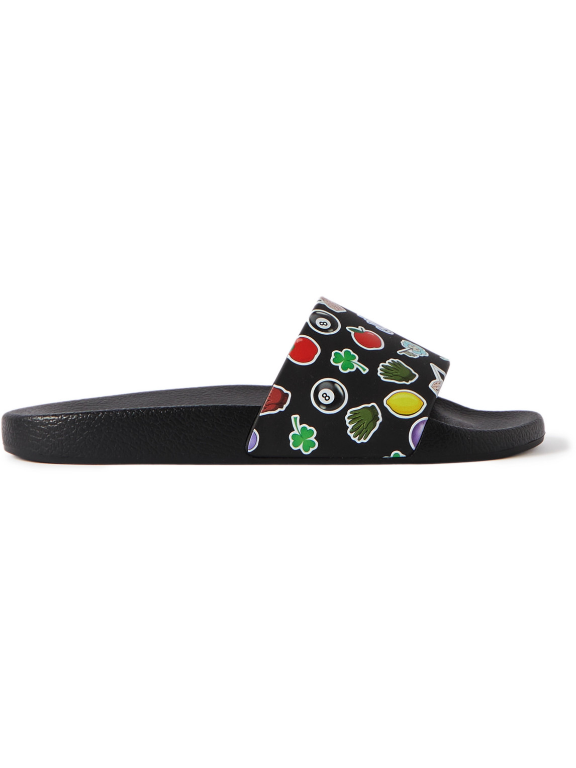 Jw Anderson Sticker Slippers In Black