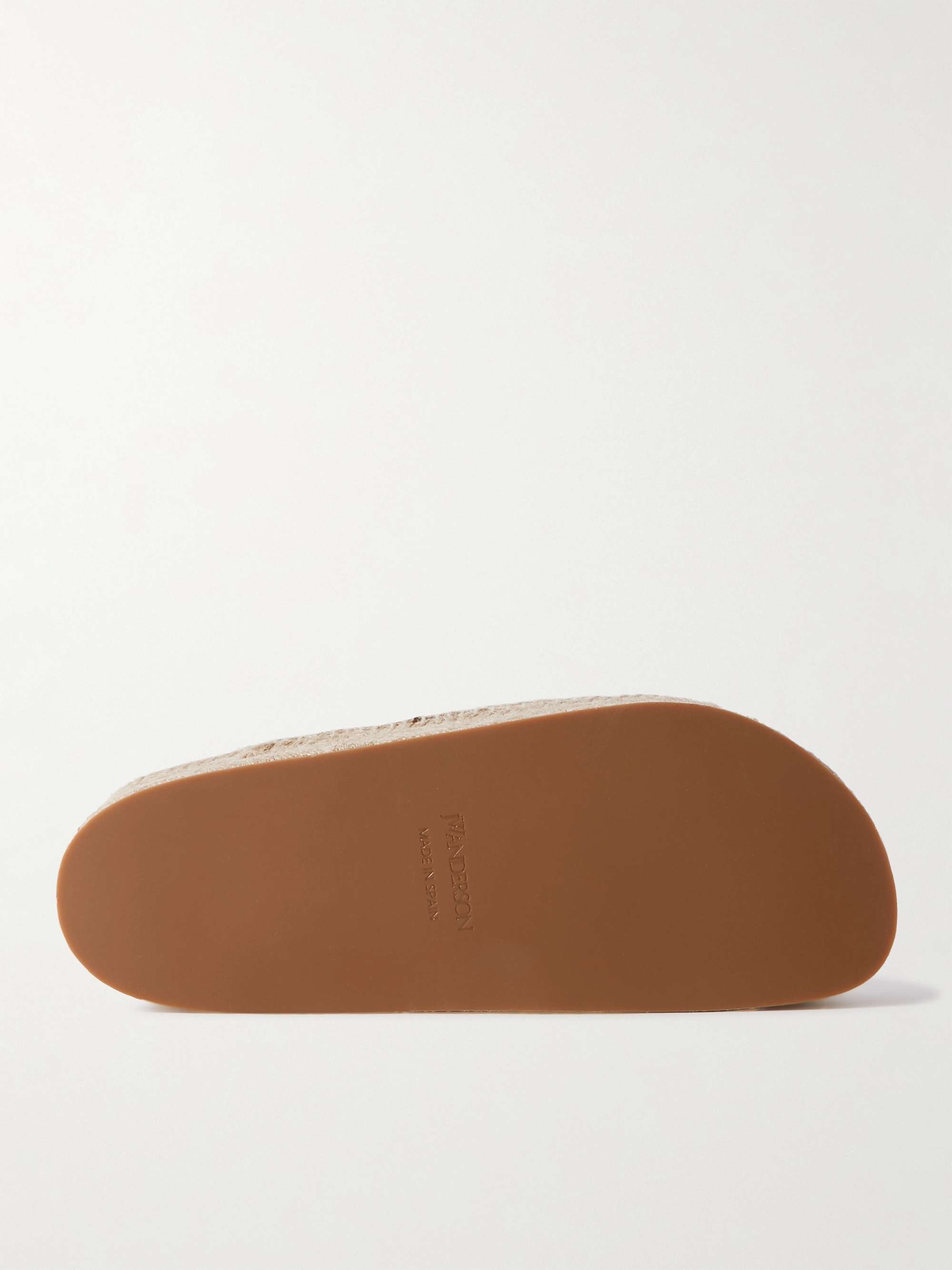 JW ANDERSON Leather-Trimmed Suede Backless Espadrilles