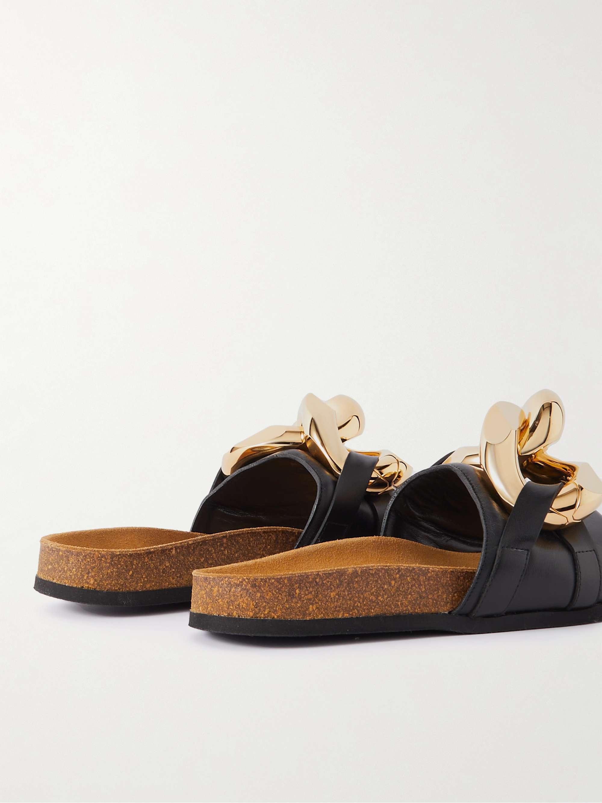 JW ANDERSON Chain-Embellished Leather Sandals