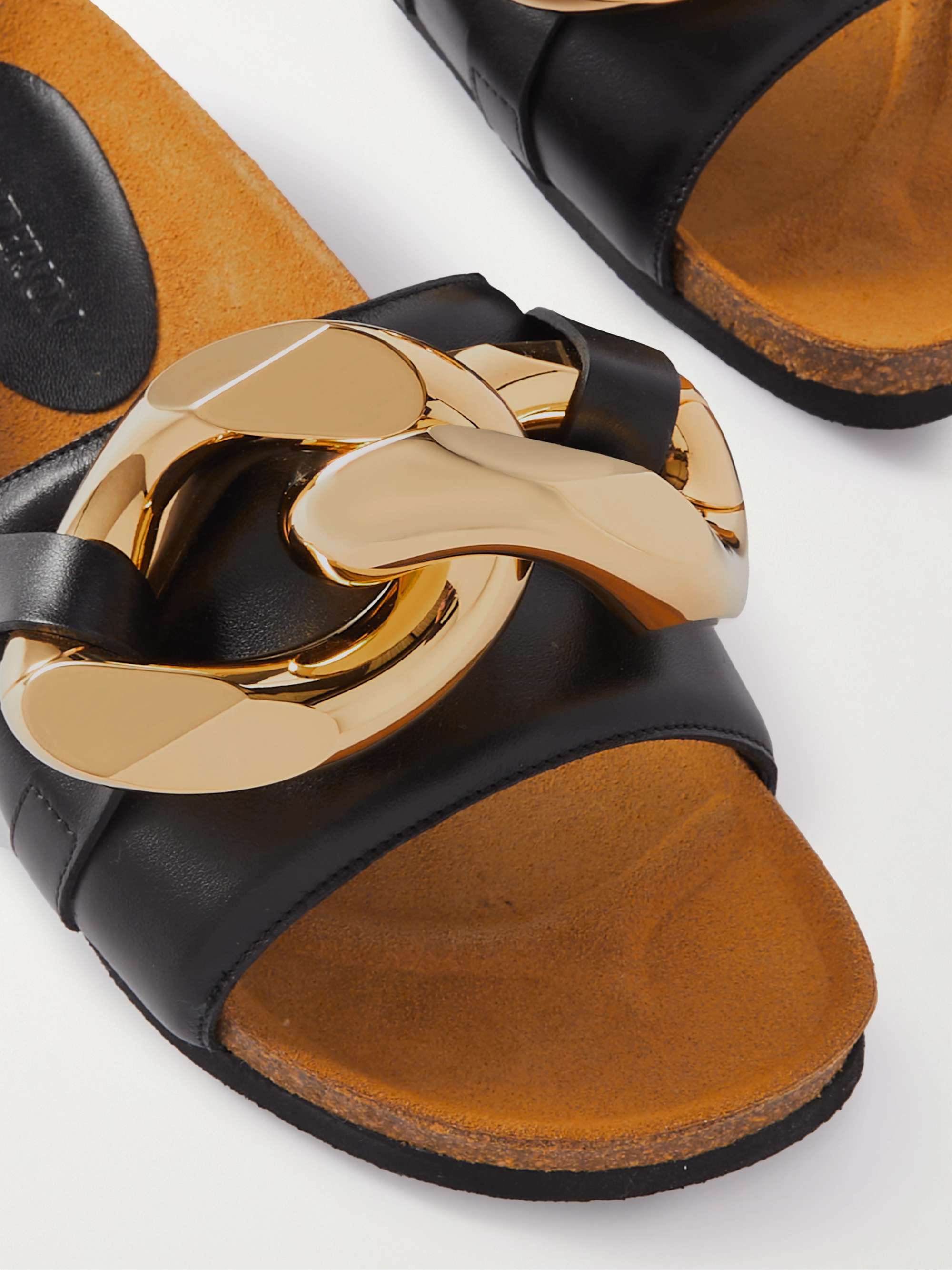 JW ANDERSON Chain-Embellished Leather Sandals