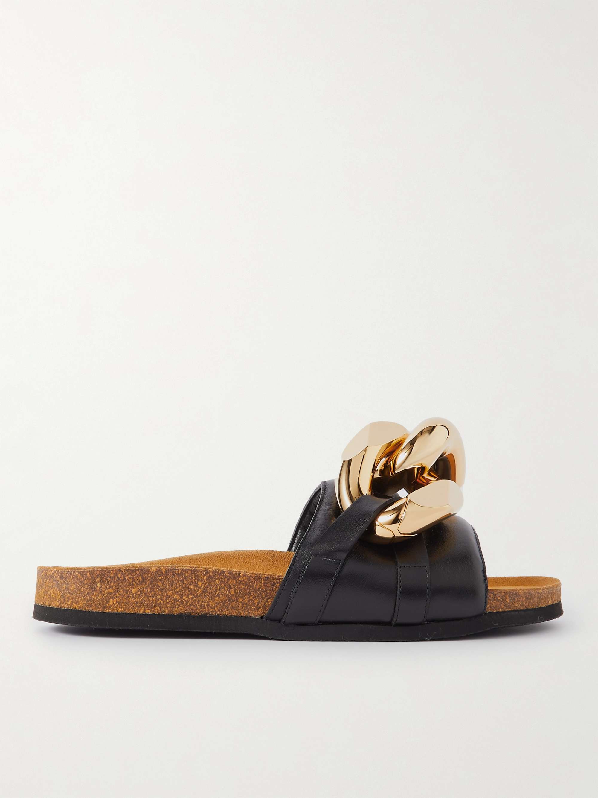 JW ANDERSON Chain-Embellished Leather Sandals for Men | MR PORTER