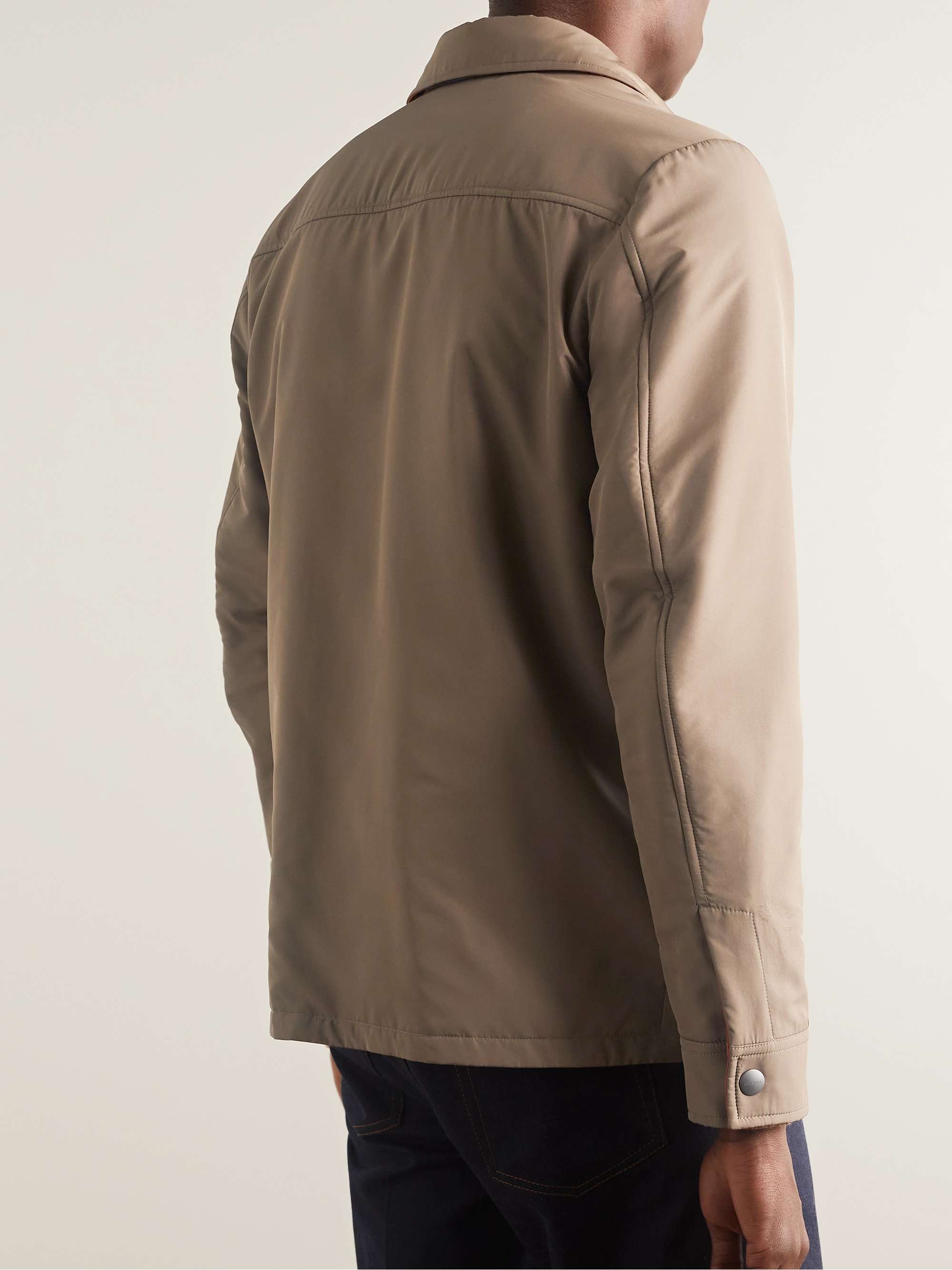 CANALI Reversible Padded Shell Shirt Jacket