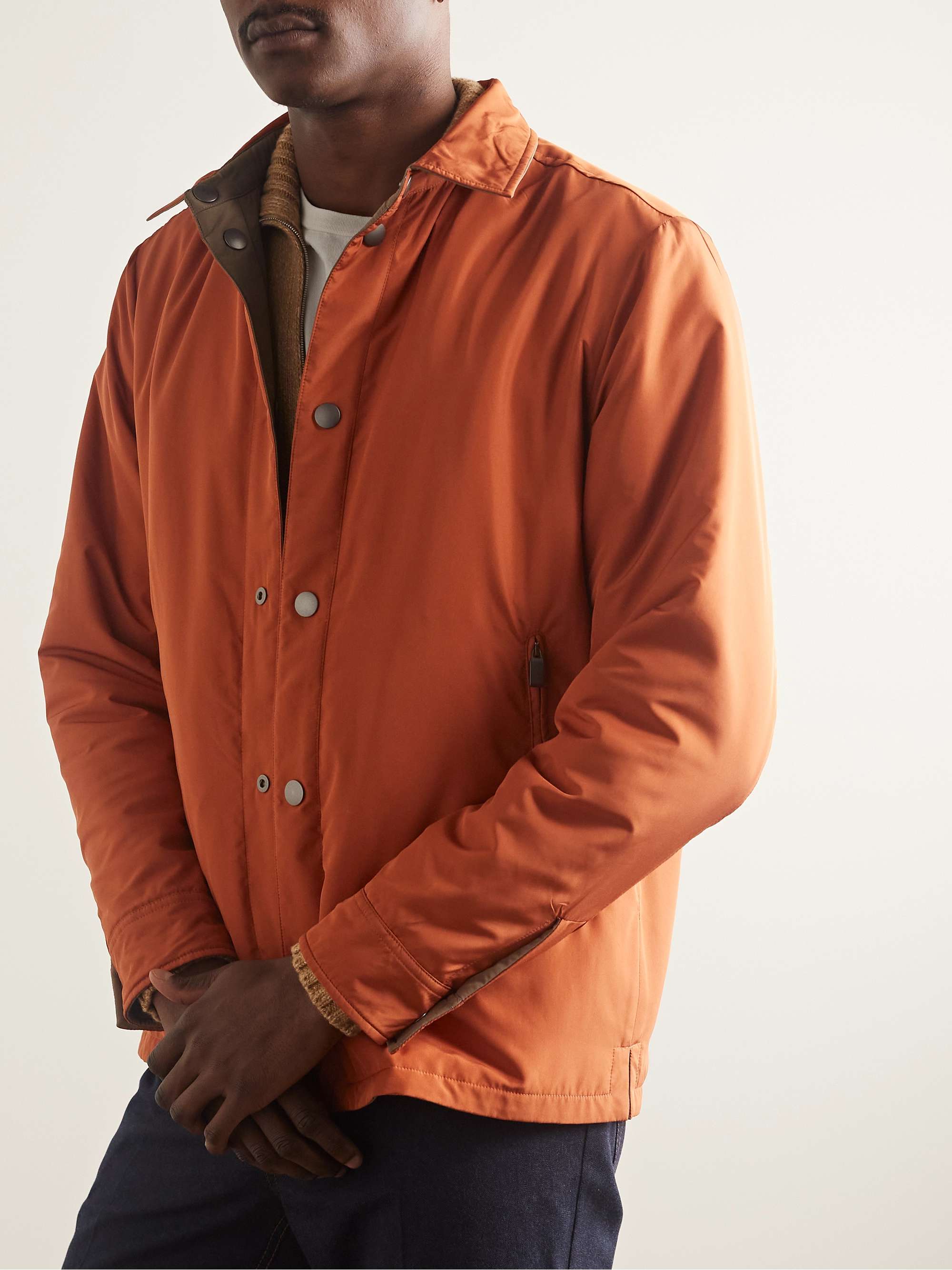 CANALI Reversible Padded Shell Shirt Jacket