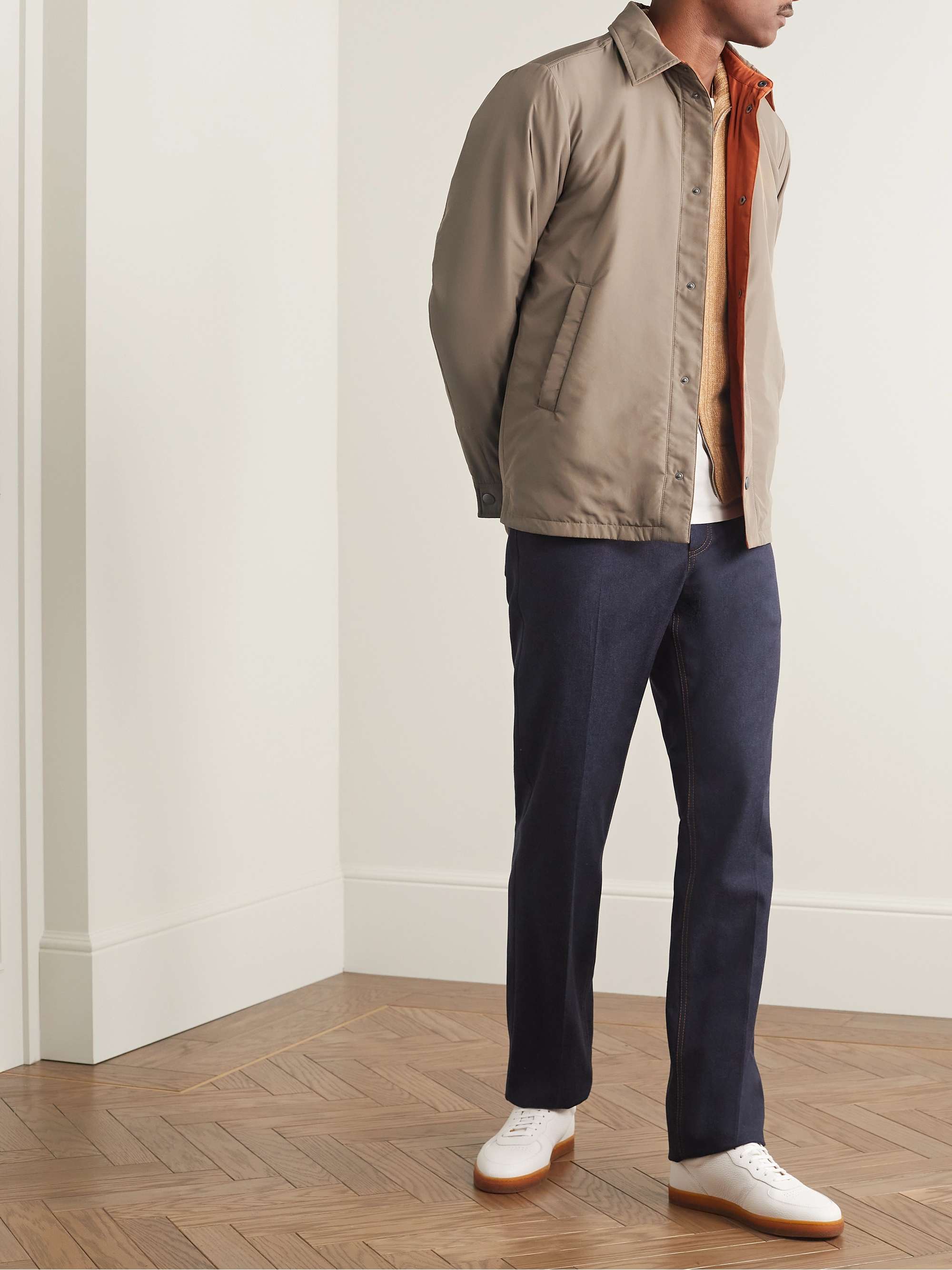 CANALI Reversible Padded Shell Shirt Jacket