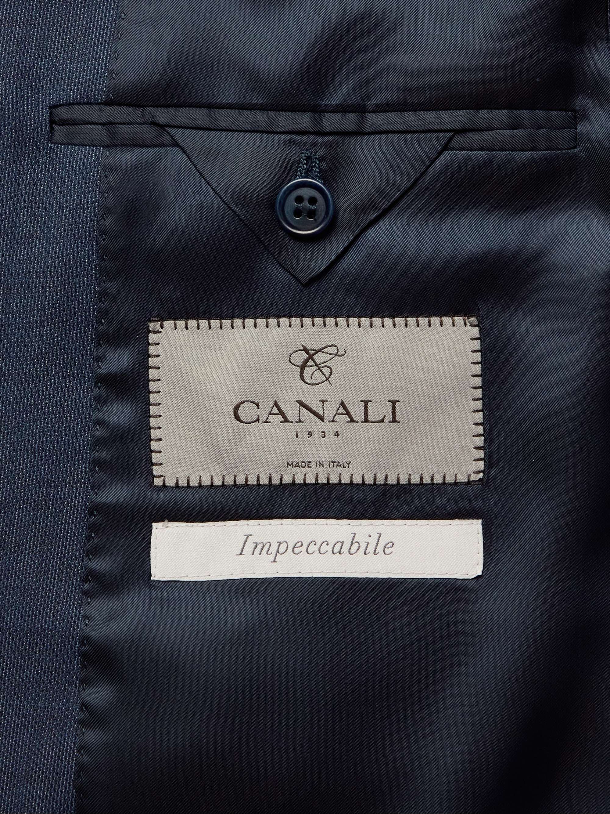 CANALI Super 130s Unstructured Wool and Cotton-Blend Suit Jacket