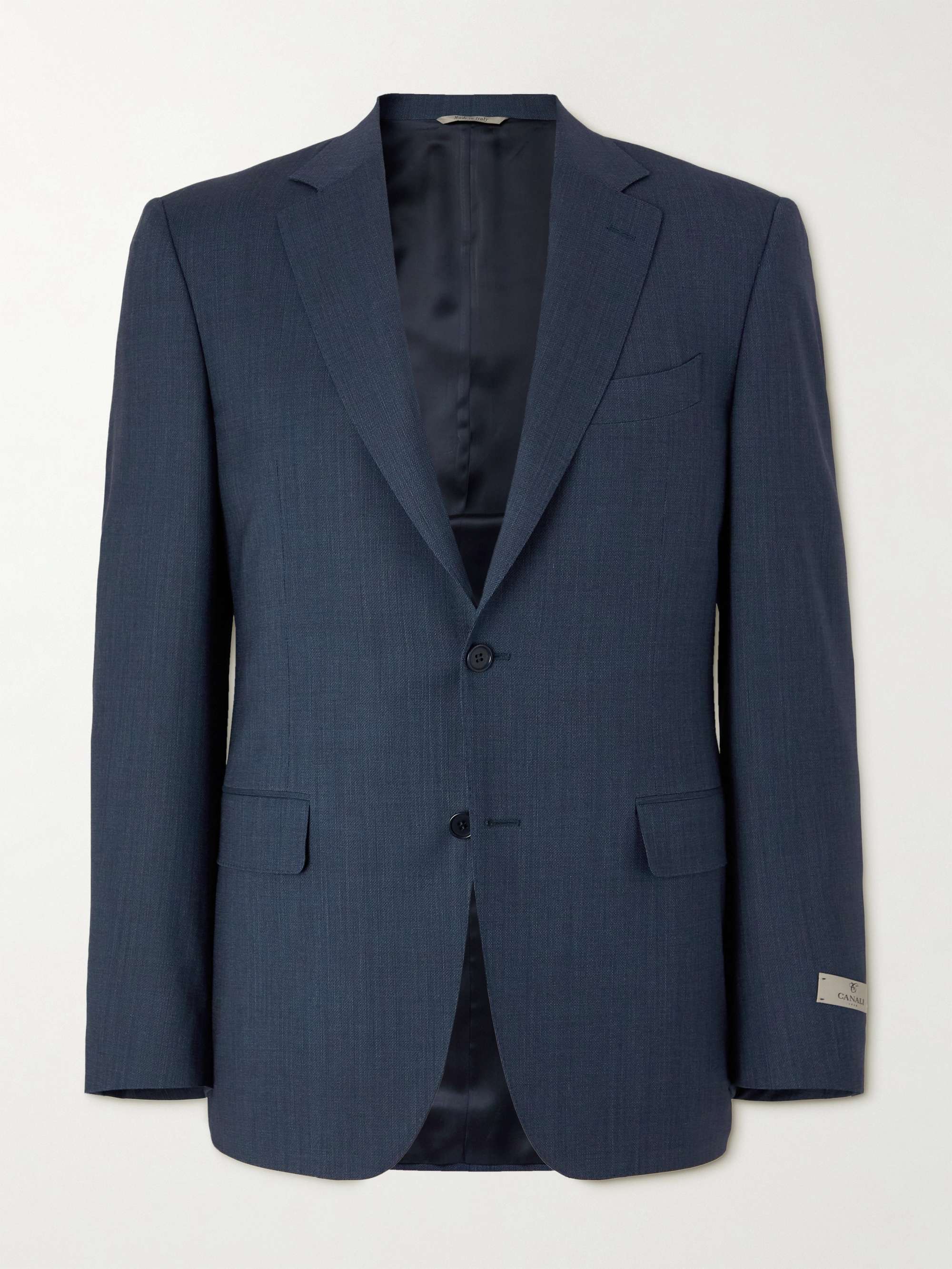 CANALI Super 130s Unstructured Wool and Cotton-Blend Suit Jacket